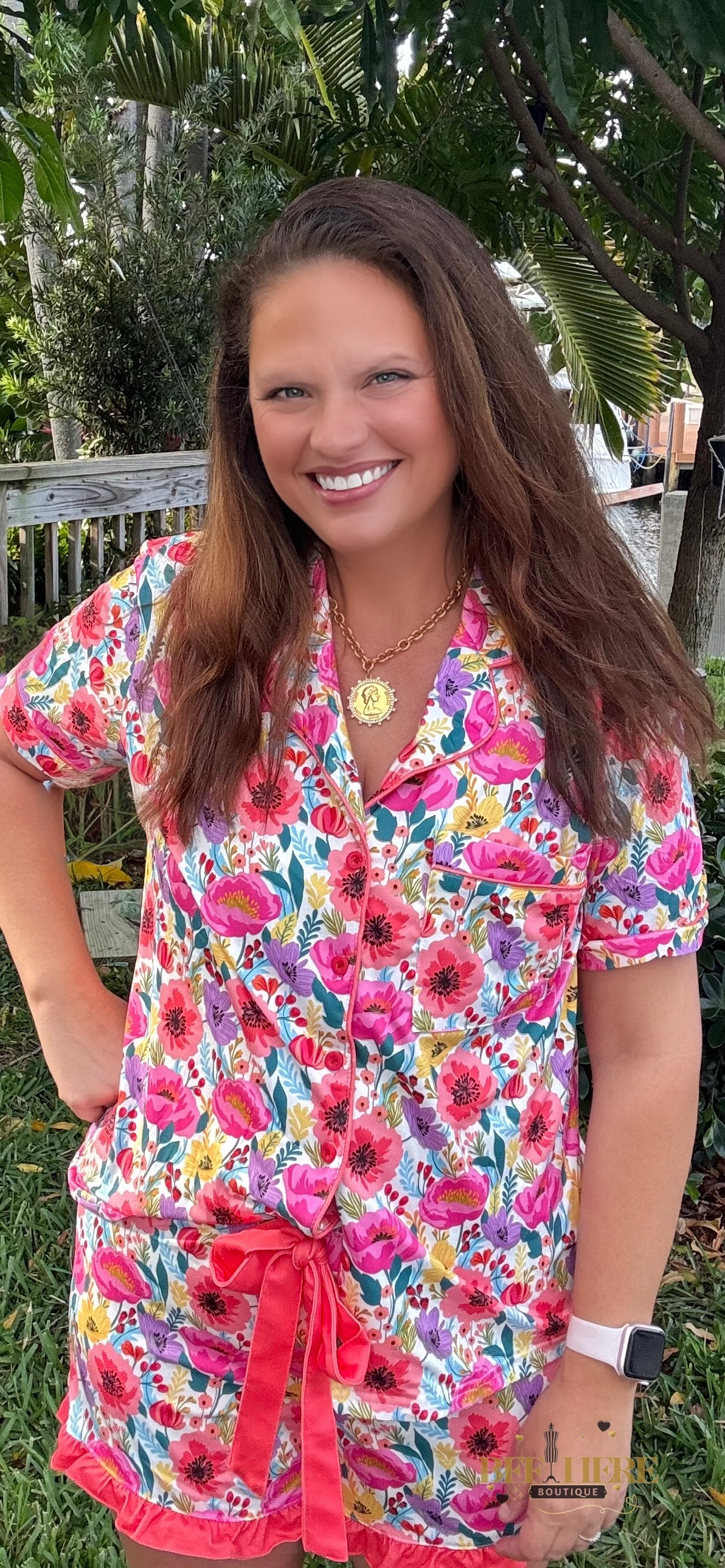 Fields of Floral Ruffle Pajama Set by Jess Lea - BFF Here