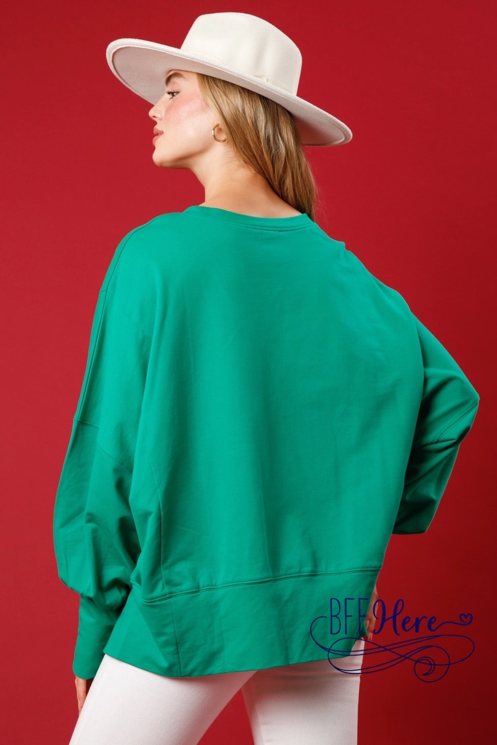 Holiday Charm: Sequined Mr. and Mrs. Claus Sweatshirt - BFF Here