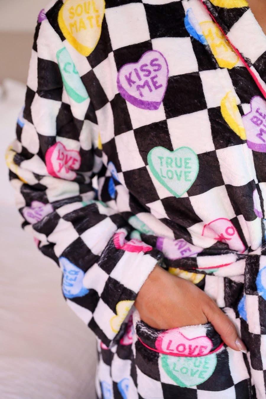 PREORDER: Legacy Lounge Robe by Jess Lea / Checkered Conversation Hearts (ETA: Late December)