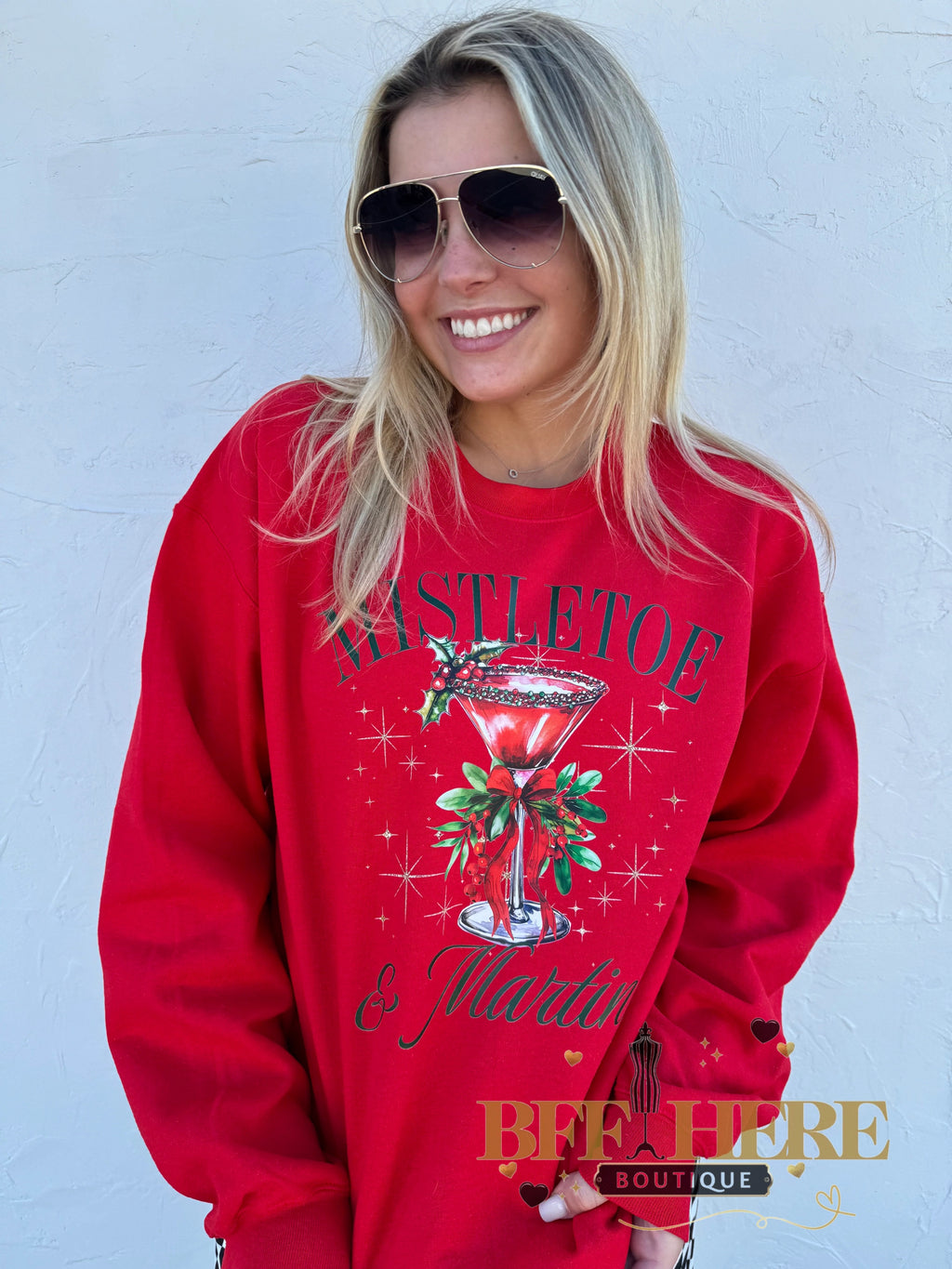 Mistletoe and Martini Sweatshirt by Blakeley - BFF Here