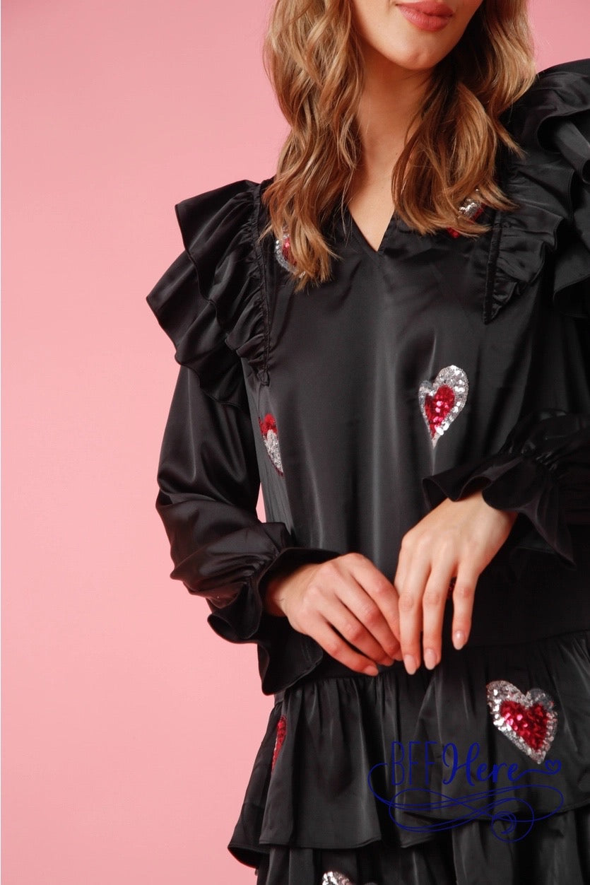 Romantic Ruffles: Valentine Heart Dress - BFF Here