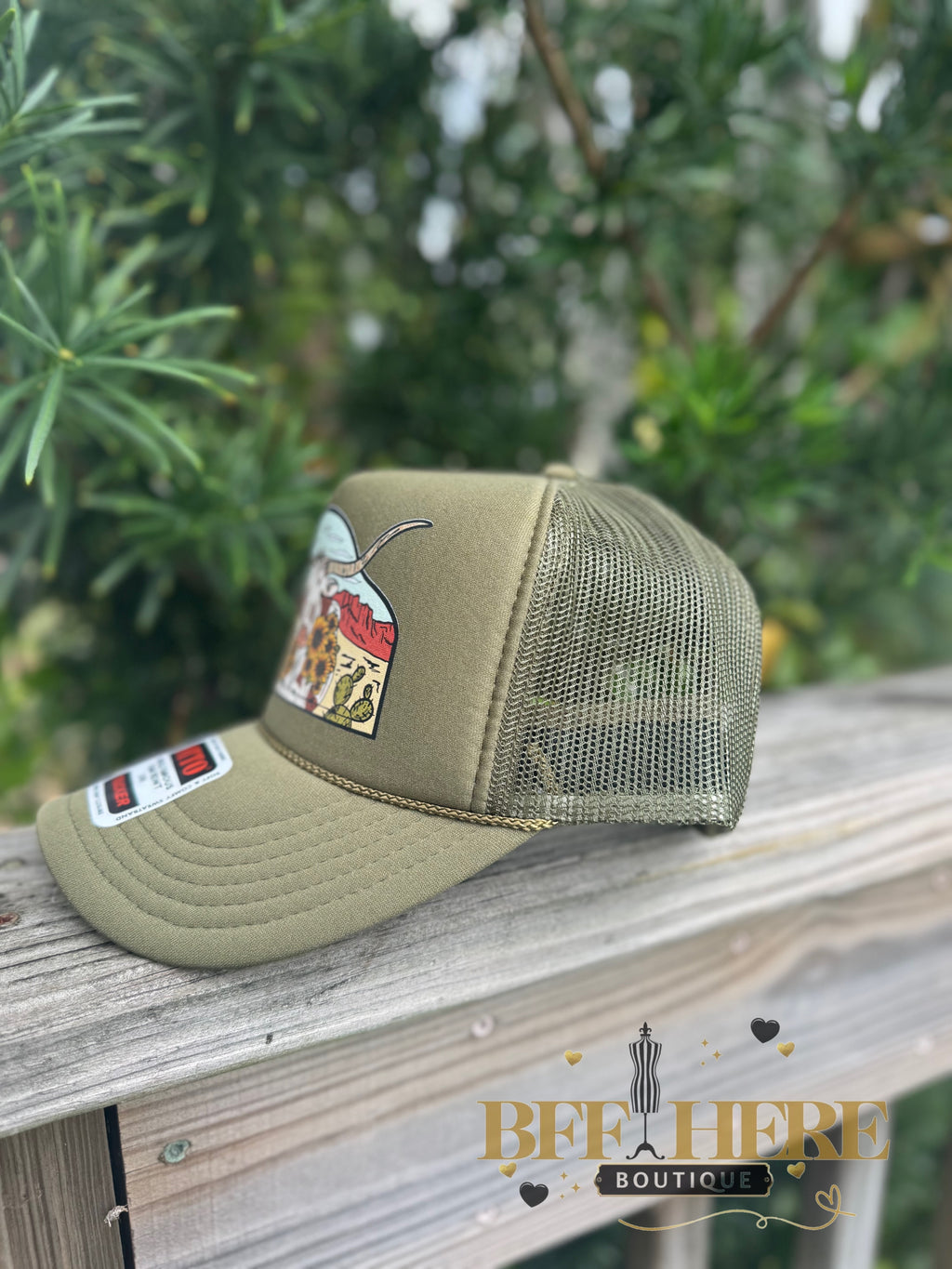 Desert Sun Longhorn Trucker Hat - BFF Here