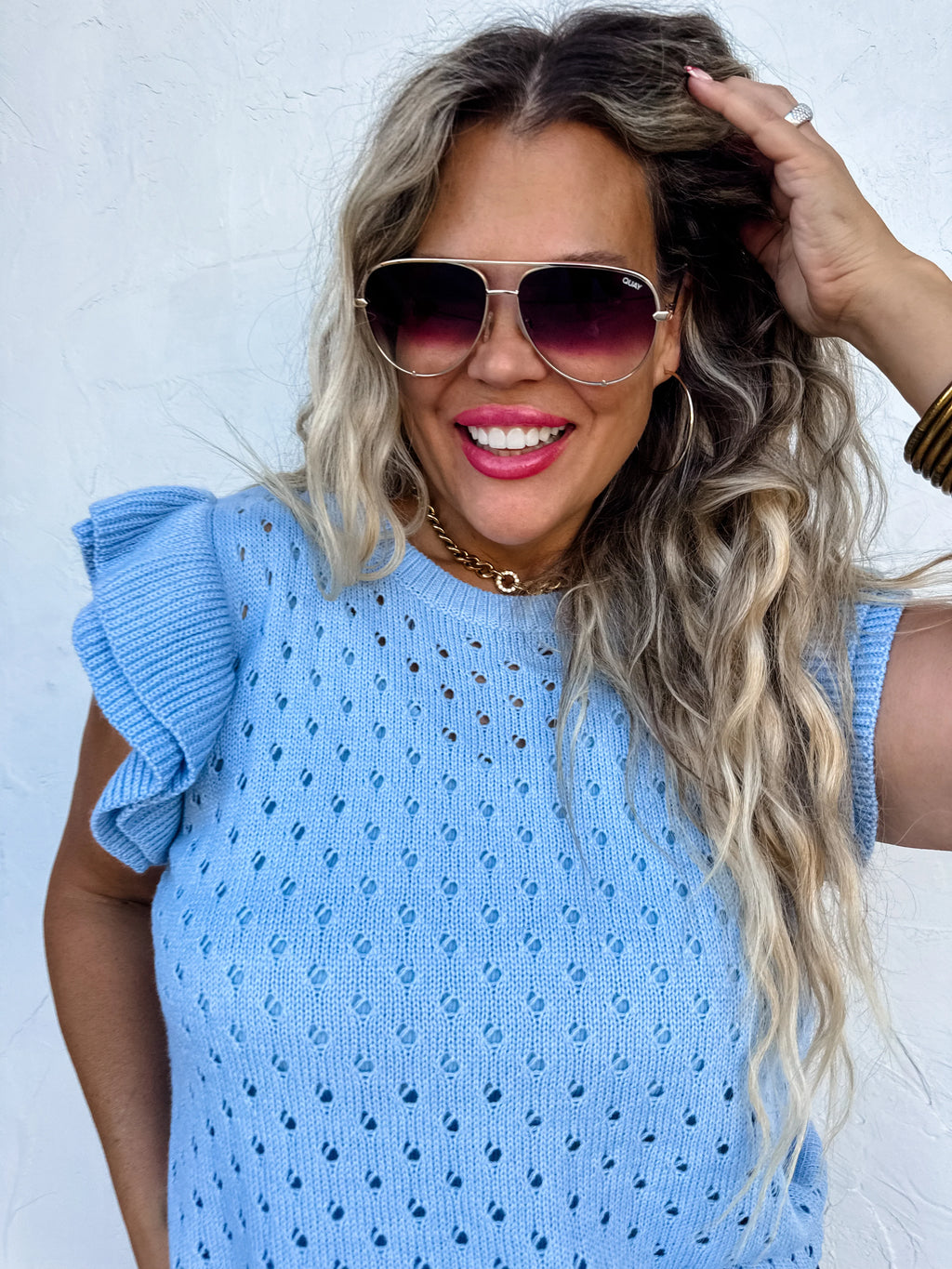 Casey Ruffle Sleeve Sweater - BFF Here