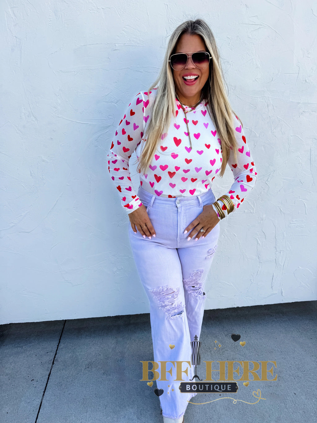 Valentine’s Dress It Up Mesh Tops by Blakeley - BFF Here