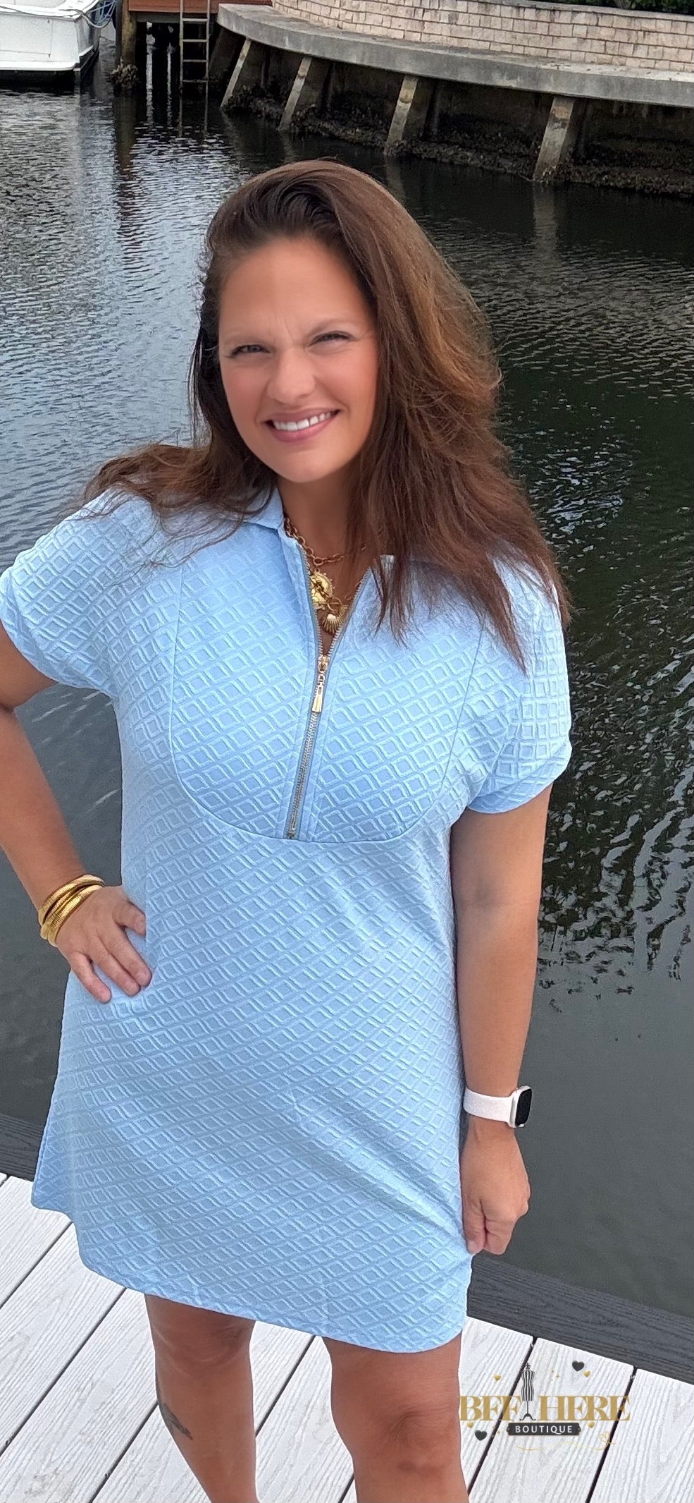 Ezra Textured Zipper Dress by Jess Lea / Choice of Color - BFF Here