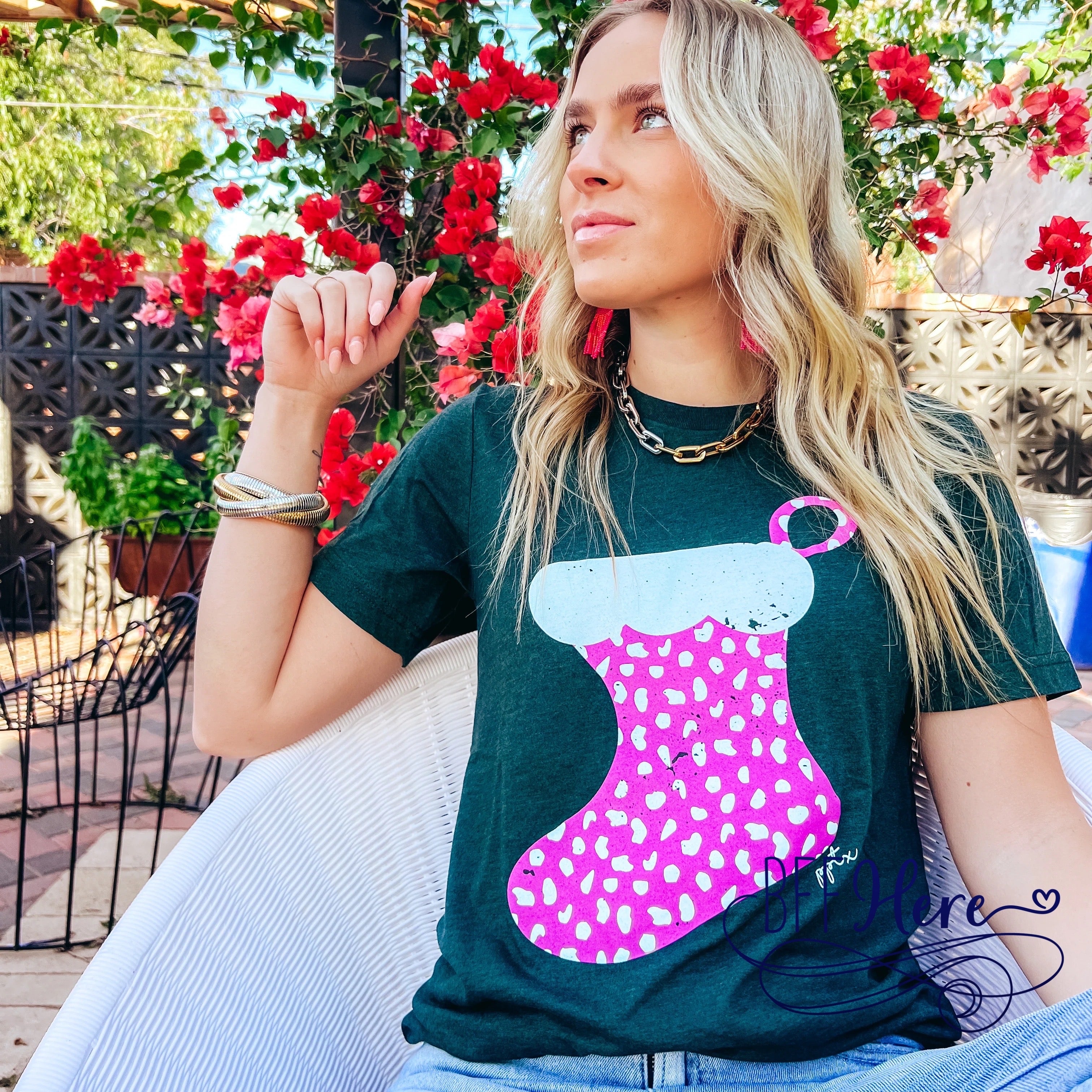 Safari Splendor: The Spotted Leopard Christmas Stocking / Choice of Style - BFF Here