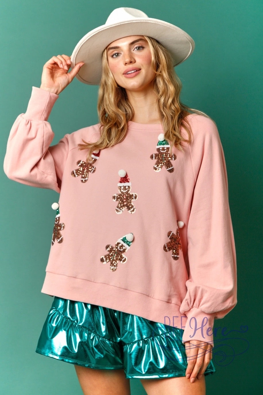 Sweet & Cozy: Christmas Gingerbread Man Holiday Sweatshirt - BFF Here