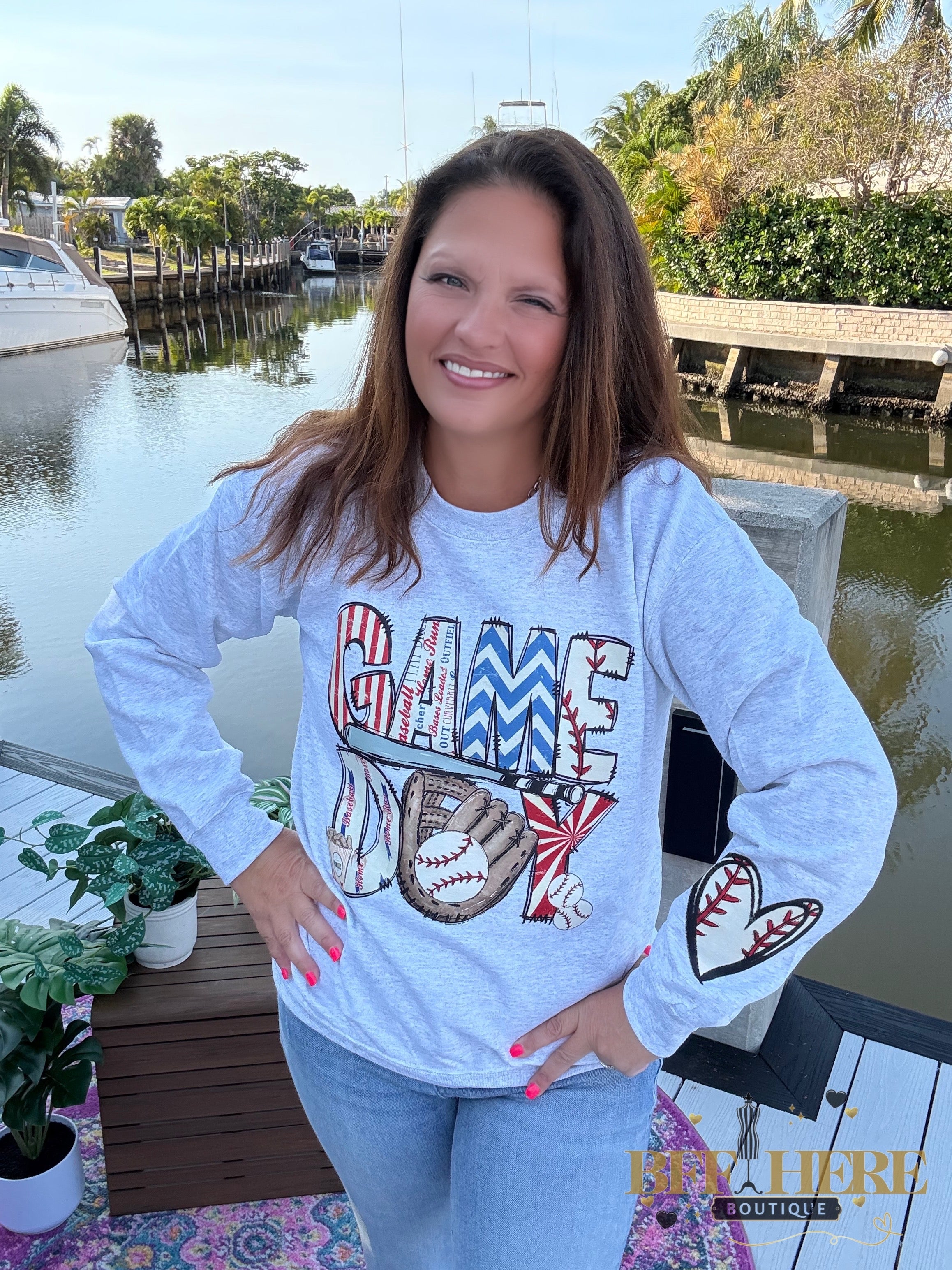 Heart on the Field Game Day Sweatshirt - BFF Here