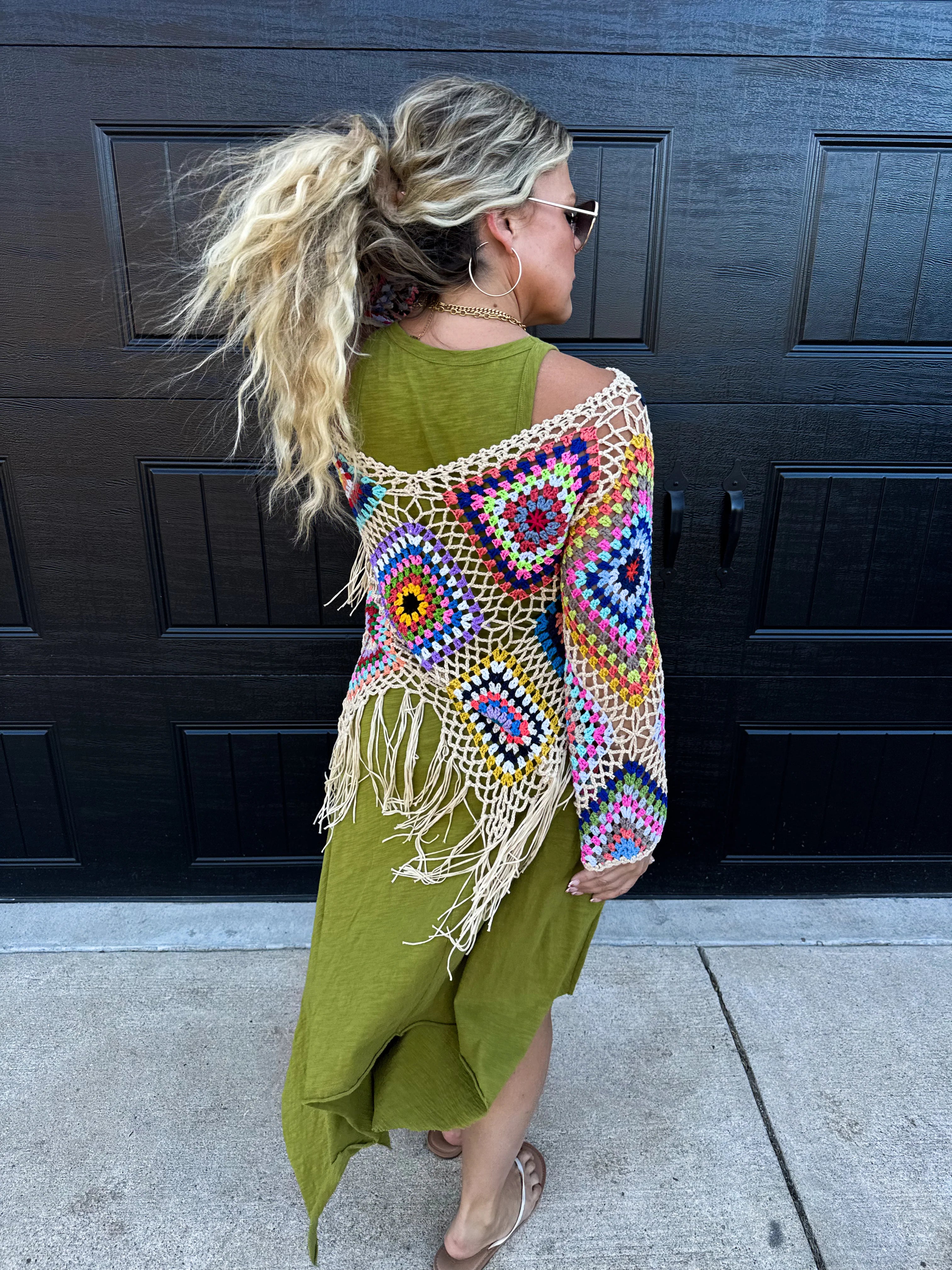 Boho Crochet Knit Top by Blakeley / Choice of Color - BFF Here