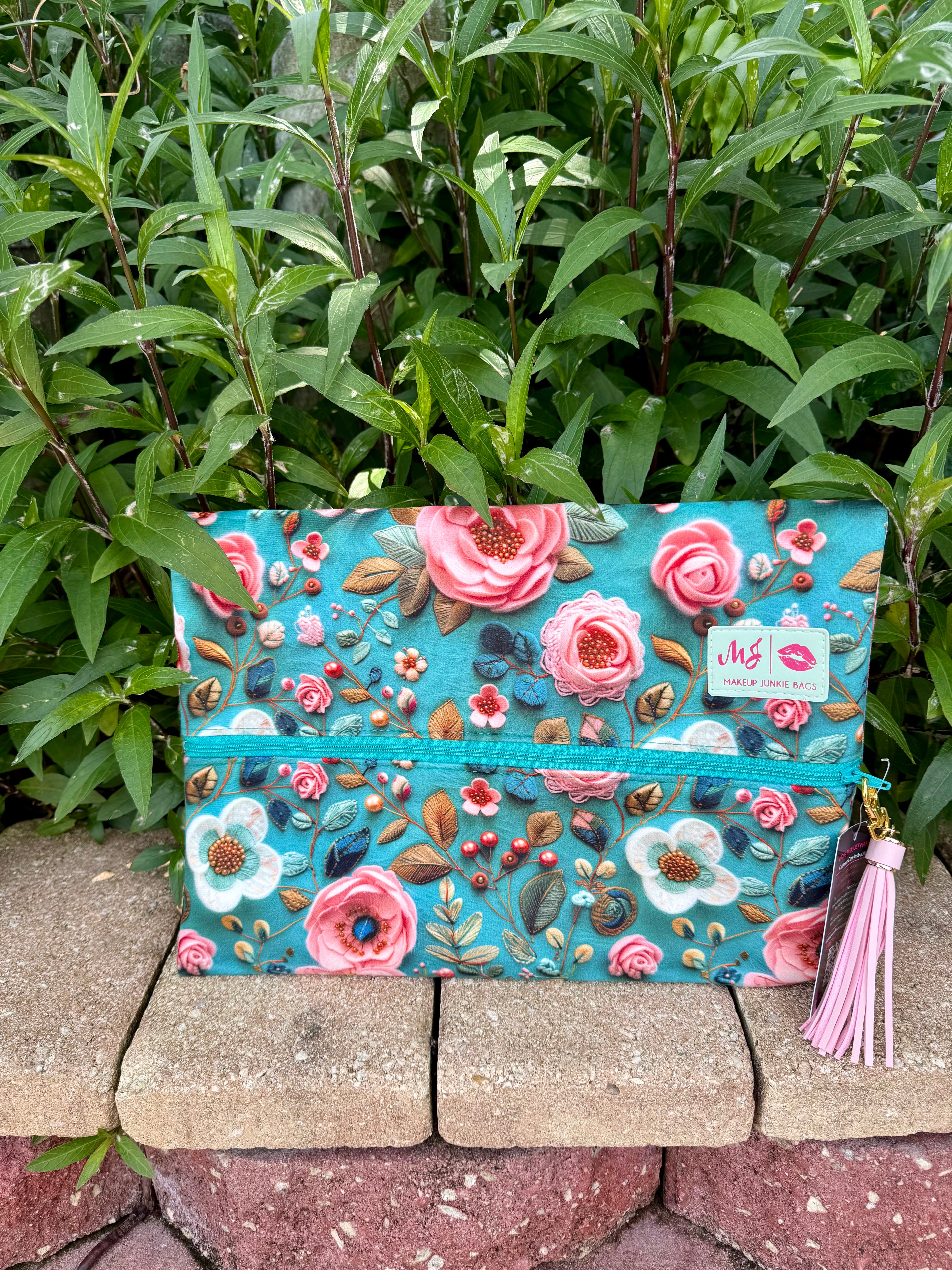 Teal Bloom by Makeup Junkie Bag - BFF Here