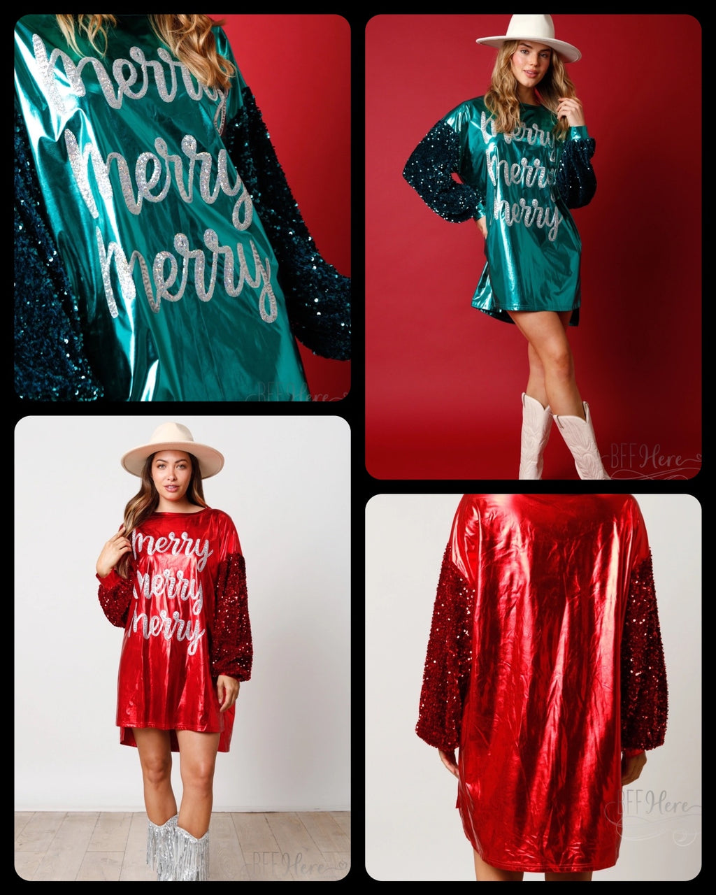 Holiday Sparkle: Merry Sequin Dress - BFF Here