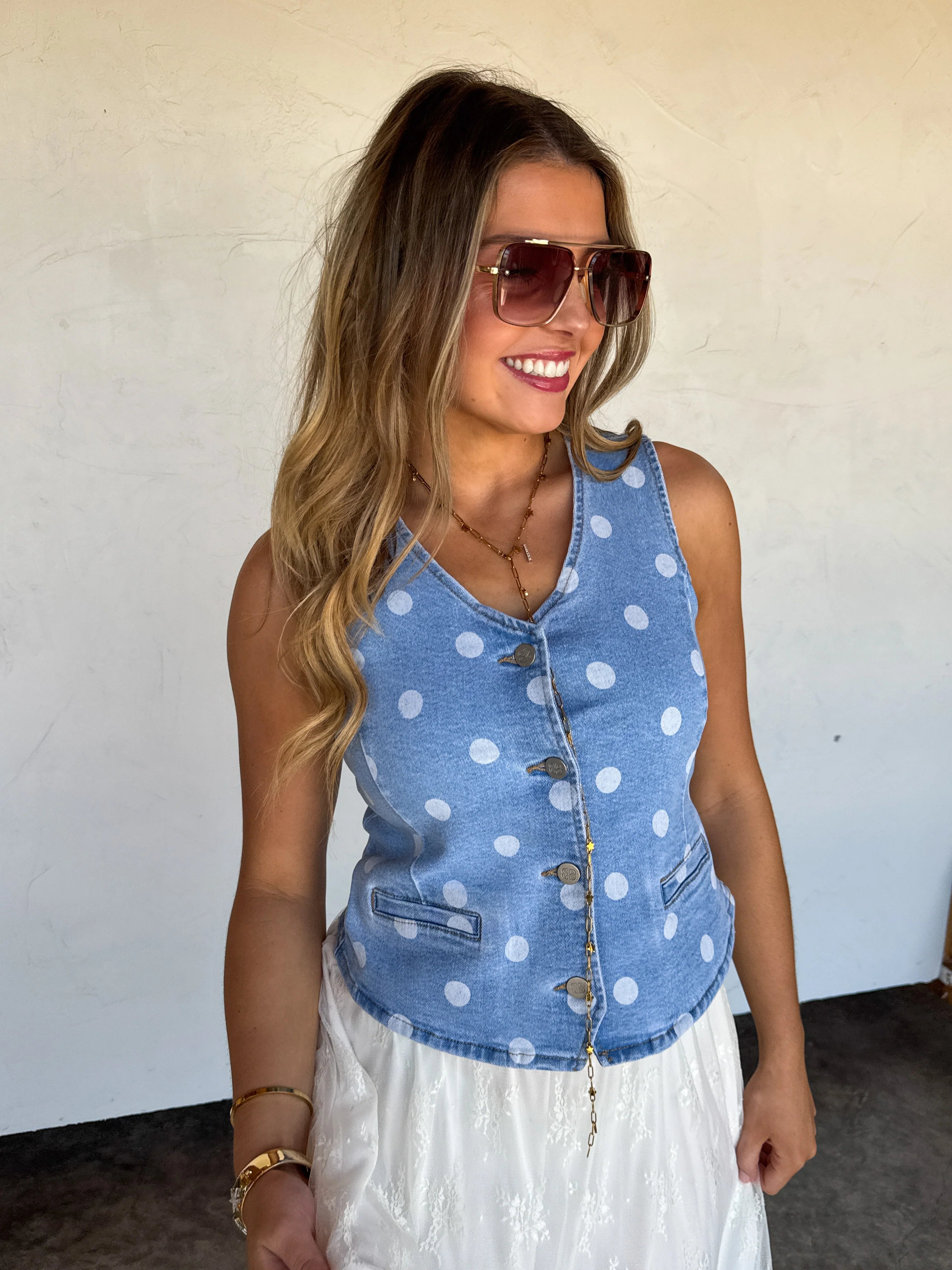 PREORDER: Sprinkle Me Denim Vest by Blakeley (ETA: July) - BFF Here