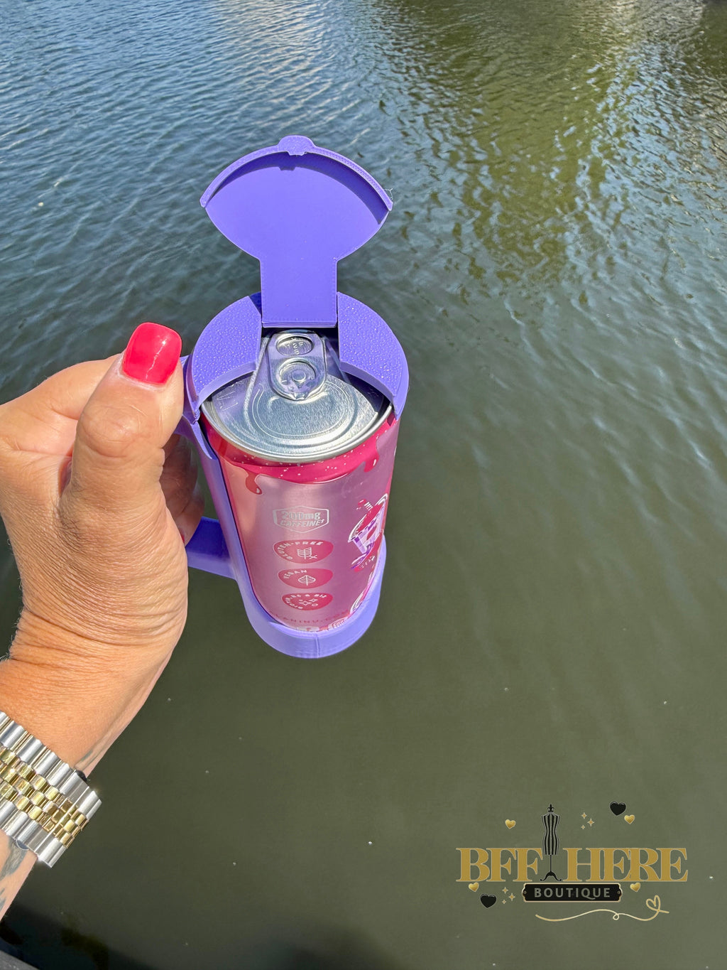 Sip & Chill Skinny Can Lid / Choice of Color - BFF Here