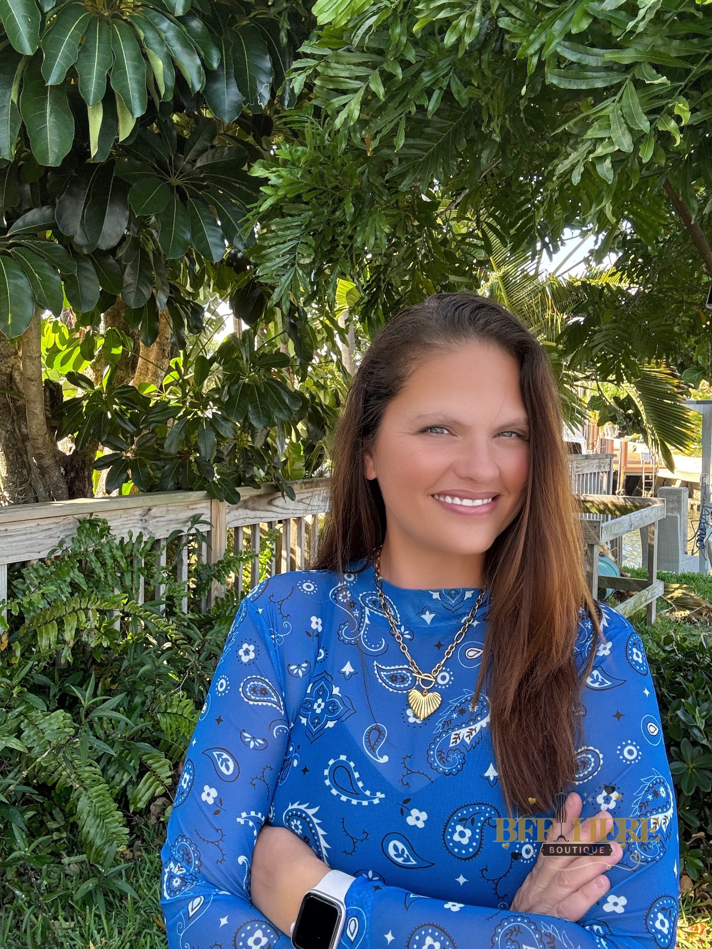 Bandana Babe Mesh Top / Blue by Sterling Kreek - BFF Here