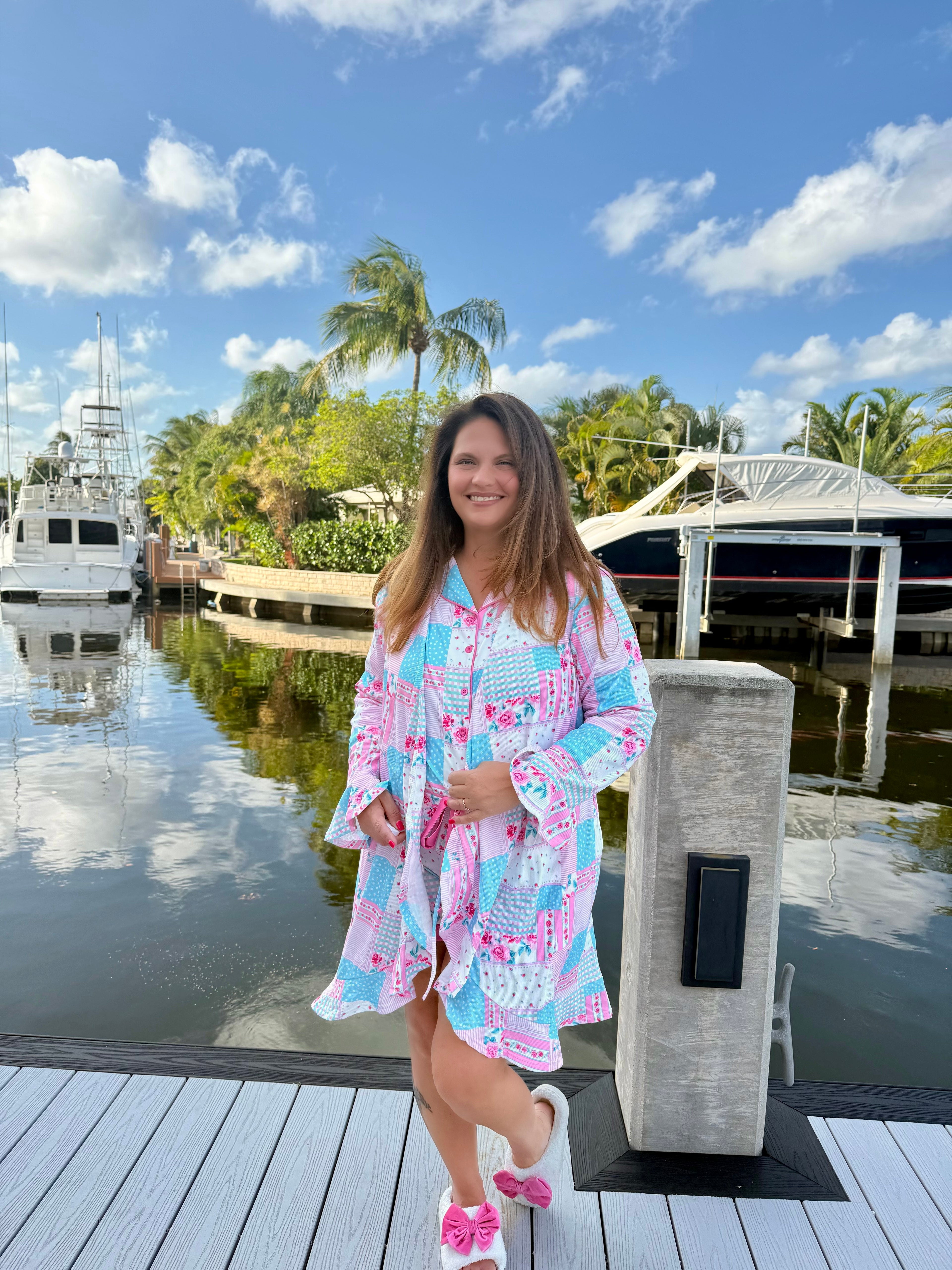 Almost Ready Ribbed Robe by Jess Lea / Pink Heirloom Patchwork - BFF Here