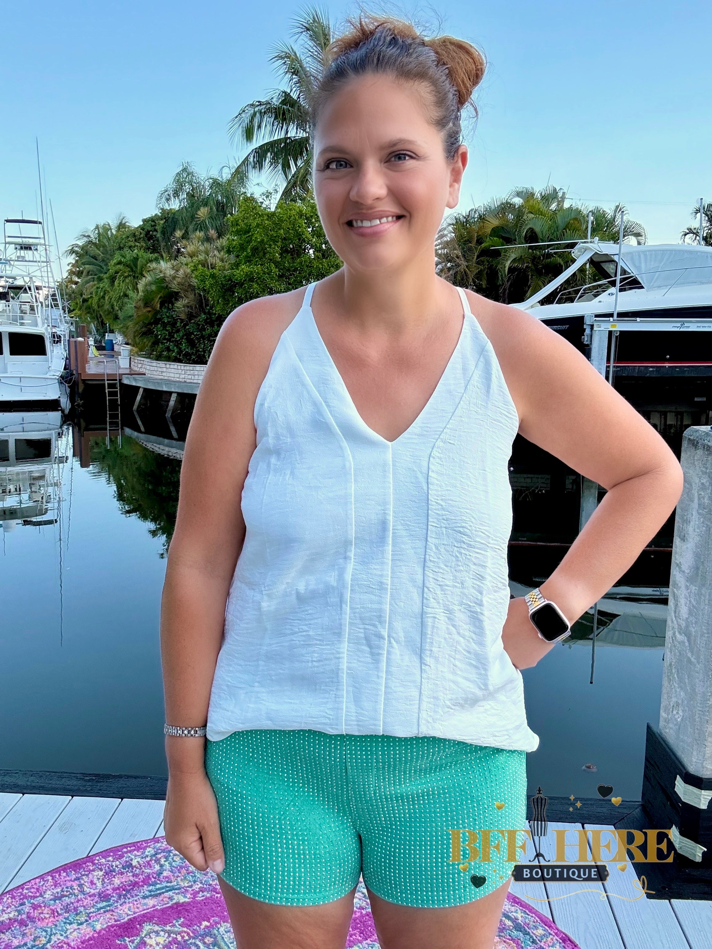 Jitterbug Shorts / Turquoise by Sterling Kreek - BFF Here