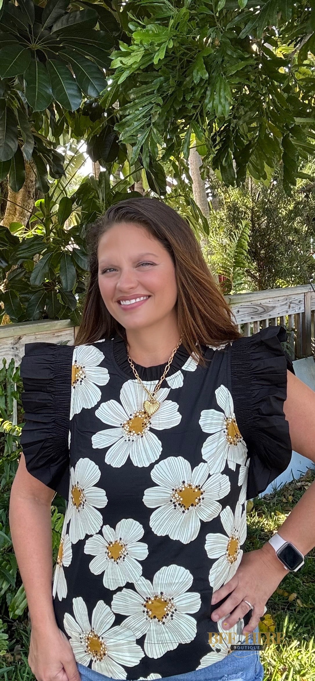 Madeline Ruffle Sleeve Top - BFF Here