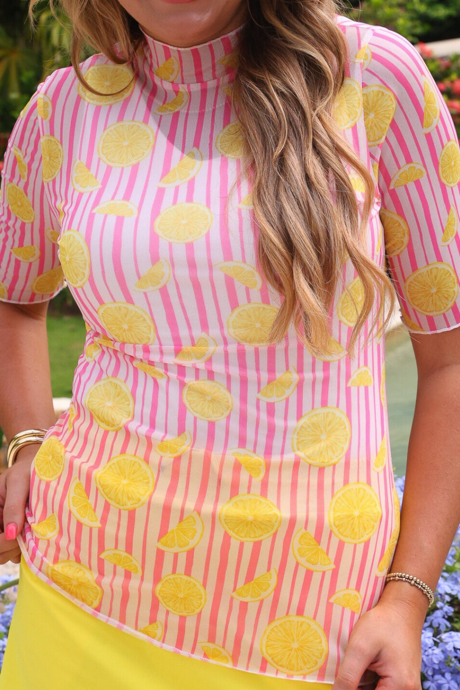 PREORDER: Kora Short Sleeve Mesh Top / Pink Lemonade by Jess Lea (ETA: February)