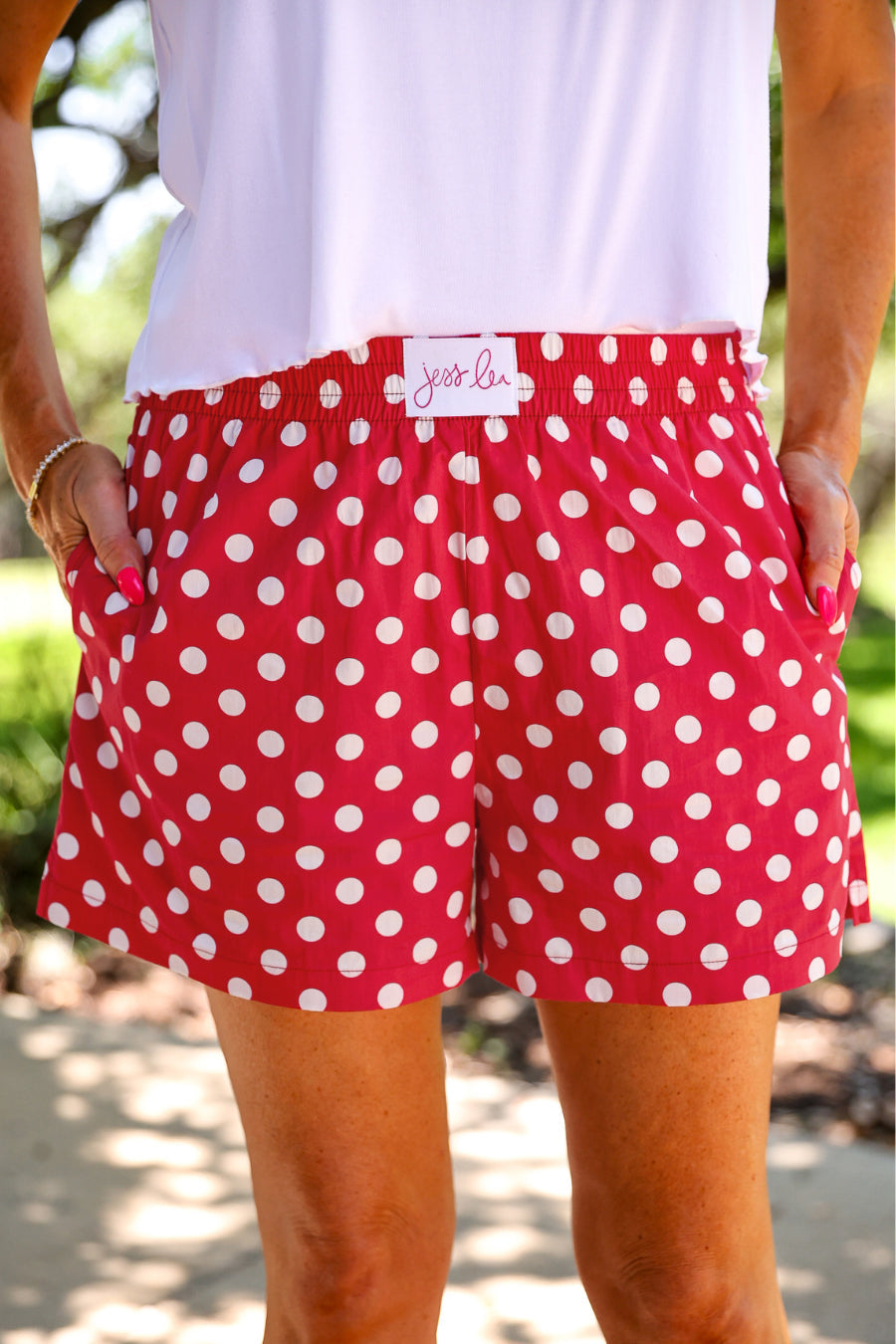 PREORDER:  Easy Win Polka Dot Boxer Shorts / Red (ETA: July)