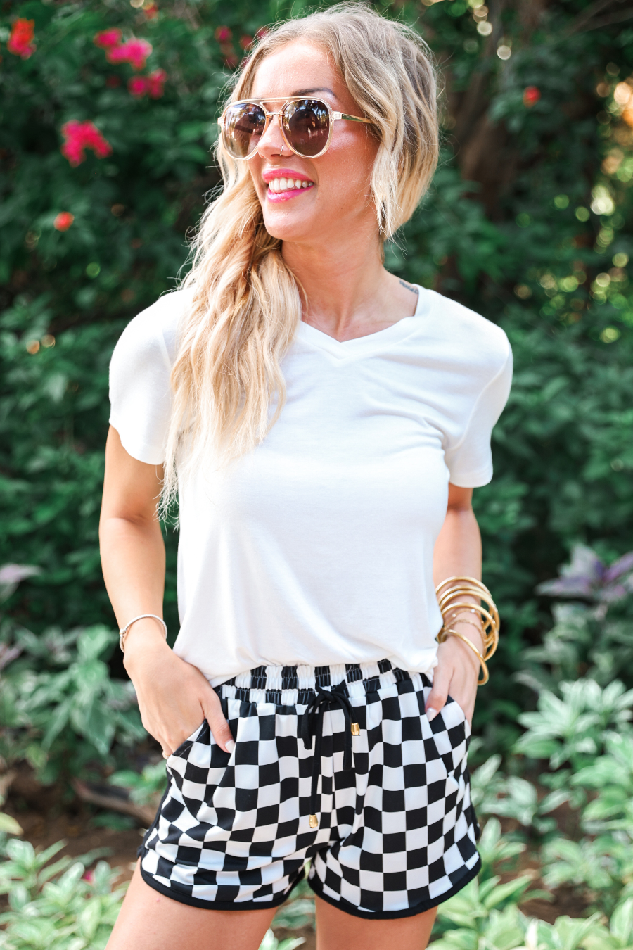 PREORDER: Checkerboard Checkered Drawstring Everyday Shorts by Jess Lea (ETA: July)