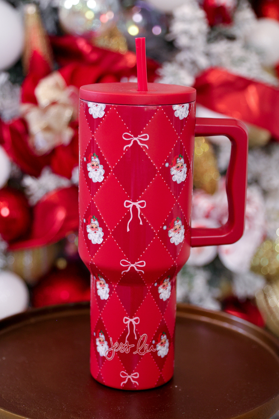 PREORDER: Santa's Signature Bow Tumbler by Jess Lea (ETA: End of October) - BFF Here