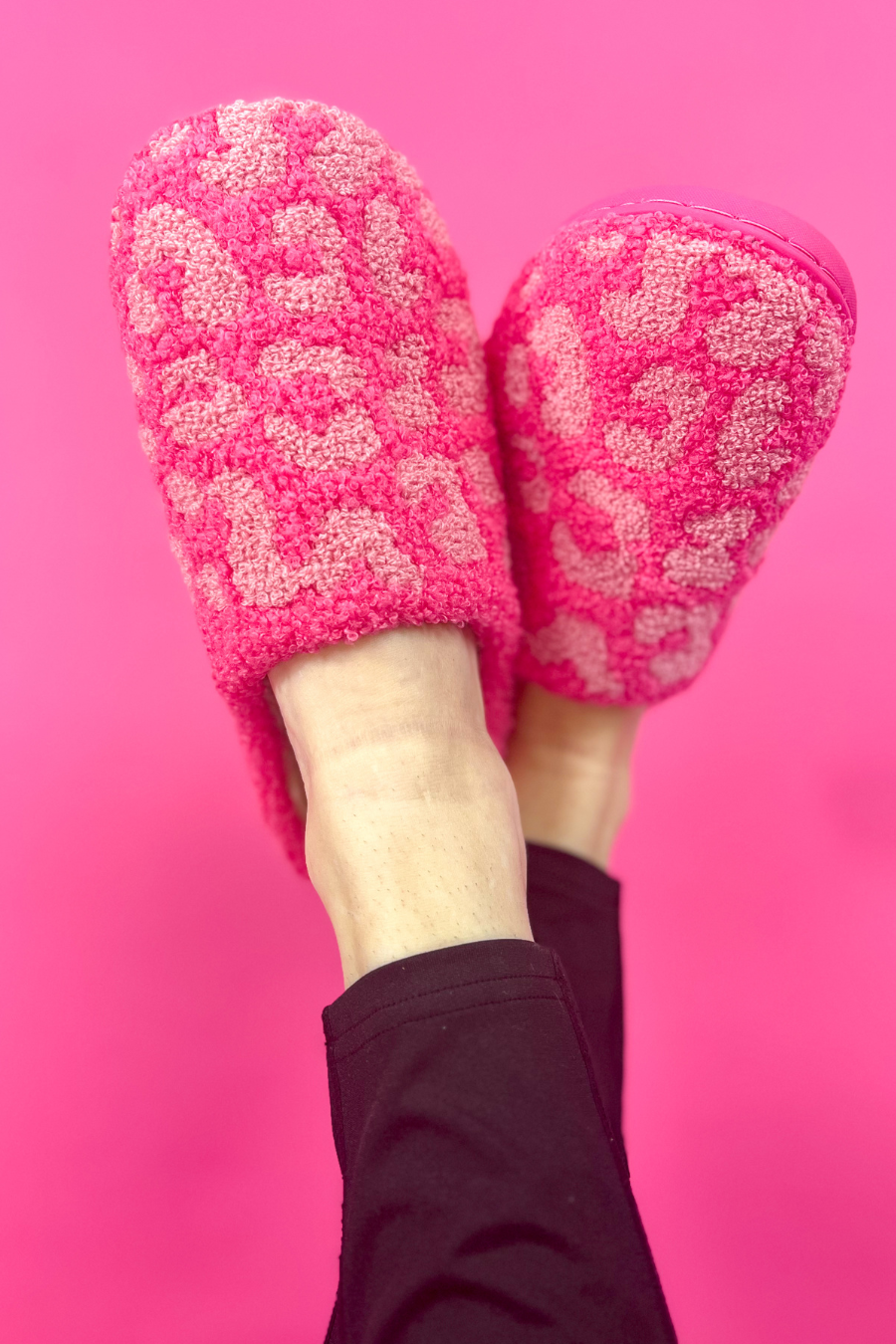 PREORDER-Pink Leopard Slippers by Jess Lea (Ships End of May) - BFF Here