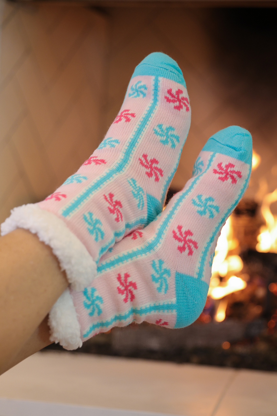 PREORDER: Cozy Cabin Socks by Jess Lea / Whimsy Peppermints (ETA: Late November) - BFF Here