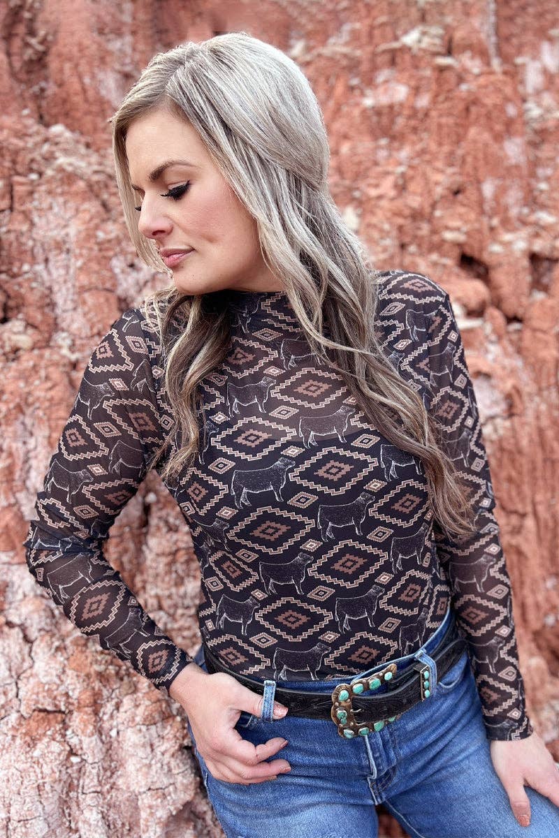 Show Me Your Steer Mesh Top by Sterling Kreek - BFF Here