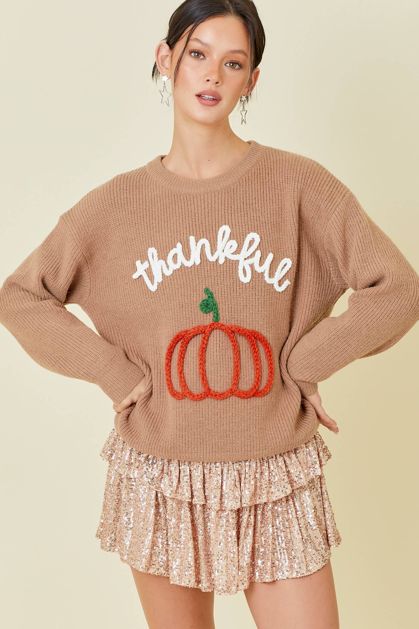 PREORDER: Thankful Threads Cozy Sweater (Ships Middle of September ) - BFF Here