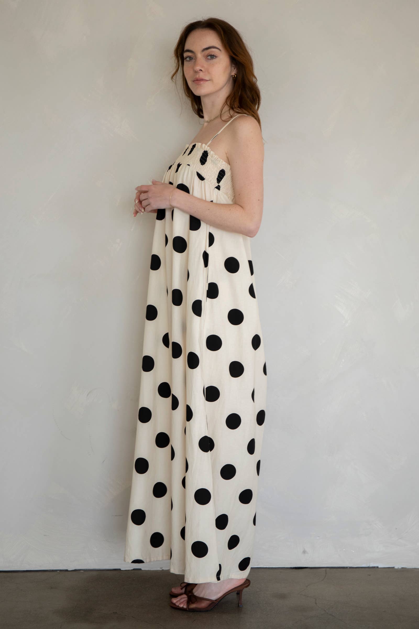 Sandy Polka Dot Maxi Dress - BFF Here