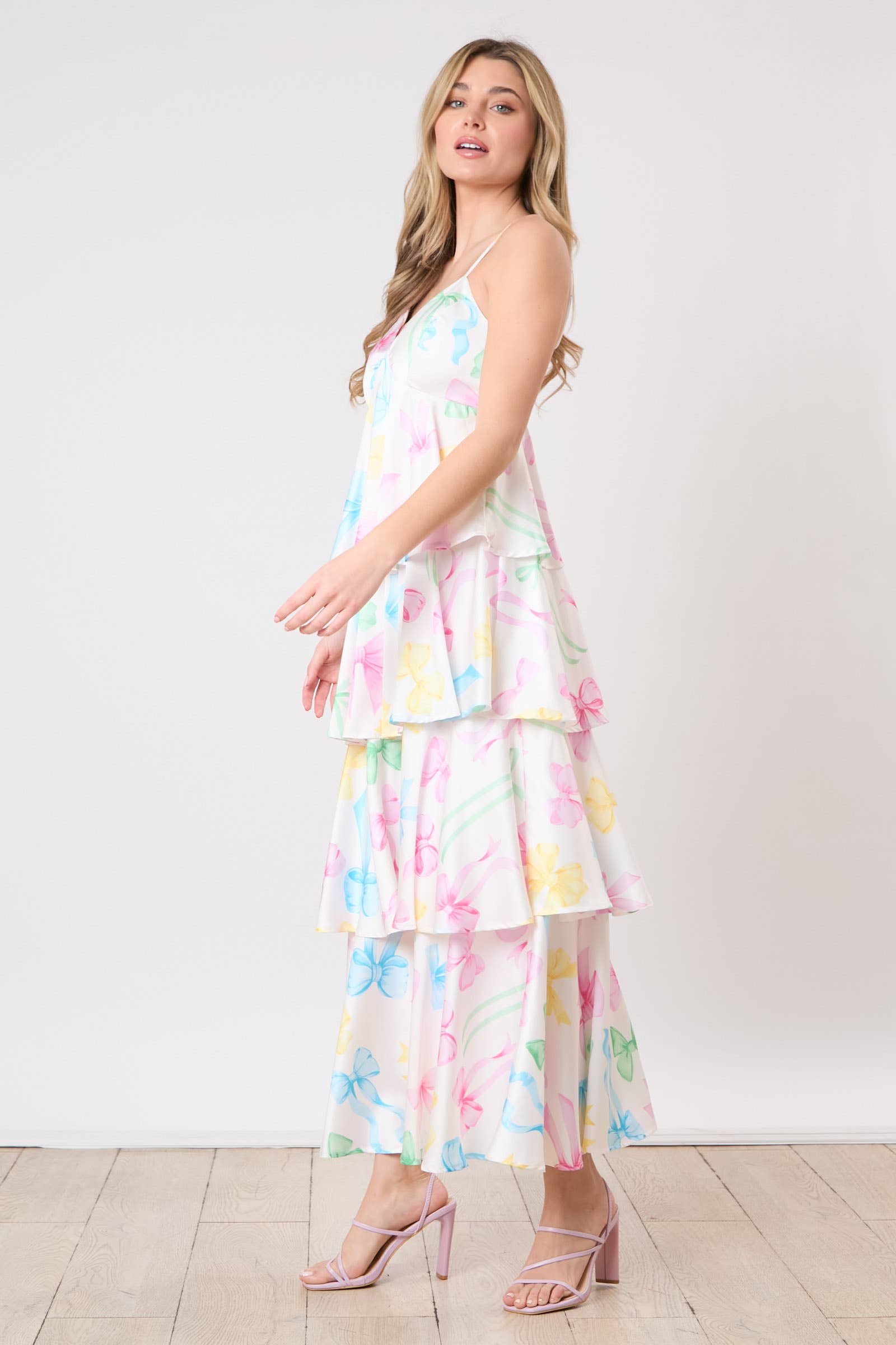 Bowtiful Dreams: Pastel Tiered Maxi Dress - BFF Here