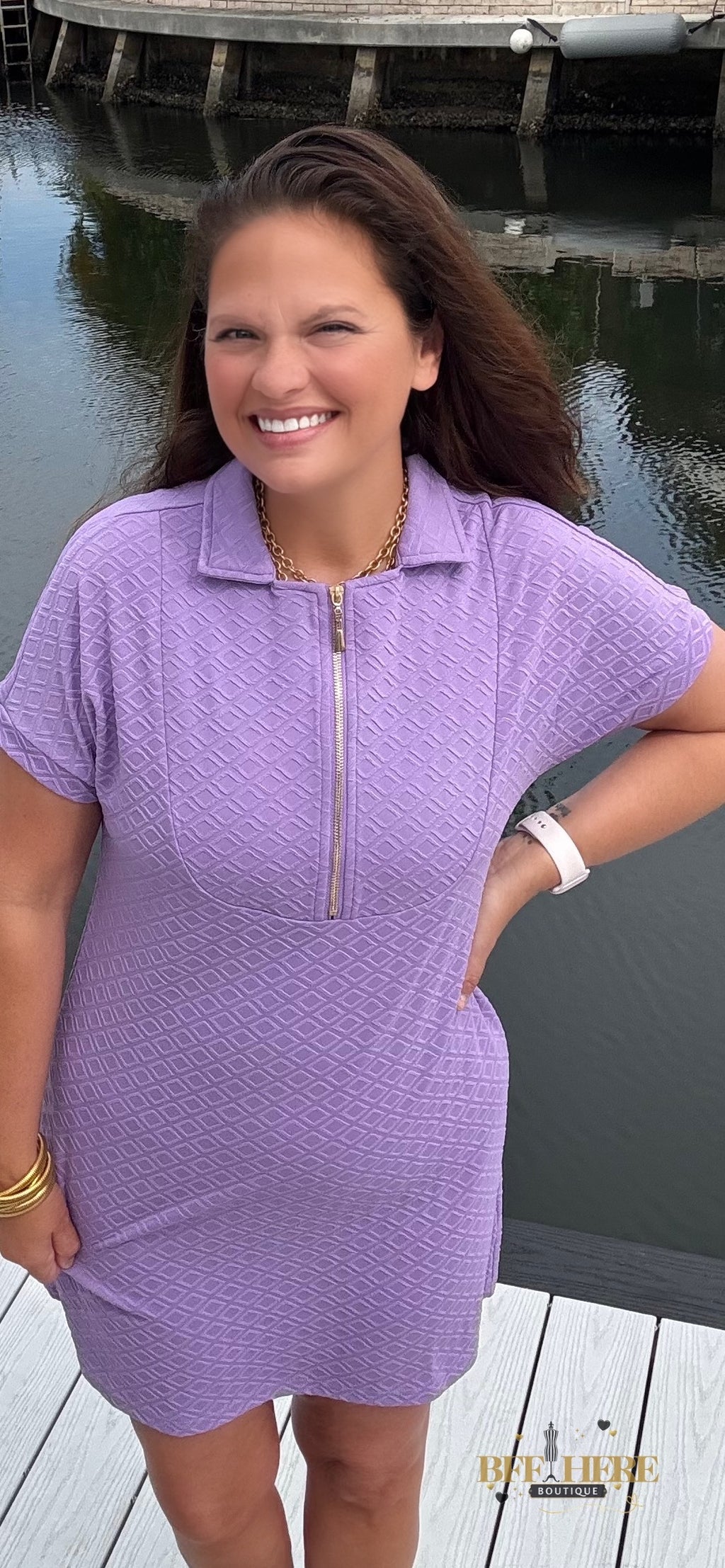 Ezra Textured Zipper Dress by Jess Lea / Choice of Color - BFF Here