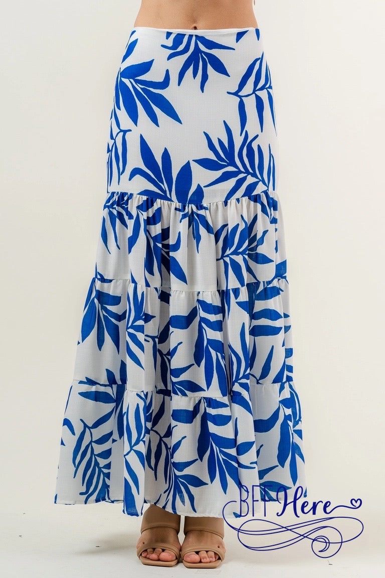 PREORDER: Leafy Luxe High-Waist Maxi Skirt ( Ships Middle of May) - BFF Here
