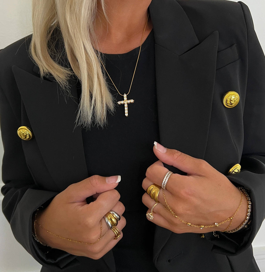 Radiant Cross Necklace by Chansutt Pearls - BFF Here