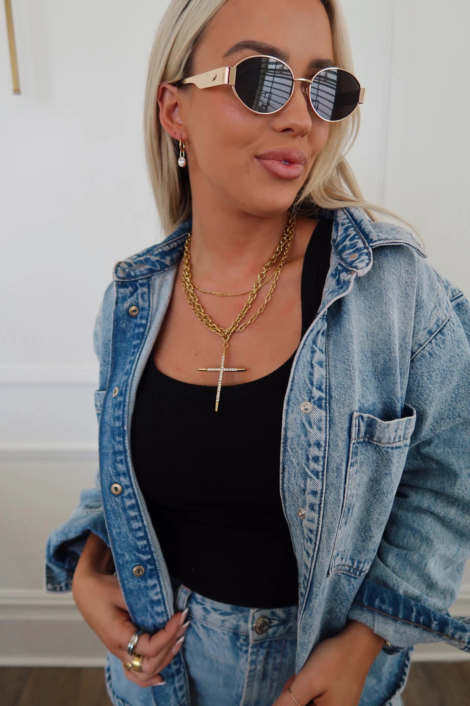 Luxe Cross Necklace by Chansutt Pearls (Ships 2-3 weeks) - BFF Here