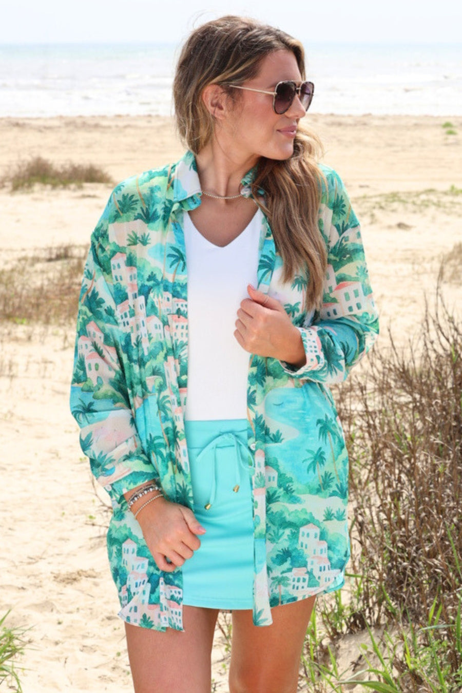 PREORDER: Breezy Tunic Top- Coastal Vista by Jess Lea (ETA April) - BFF Here