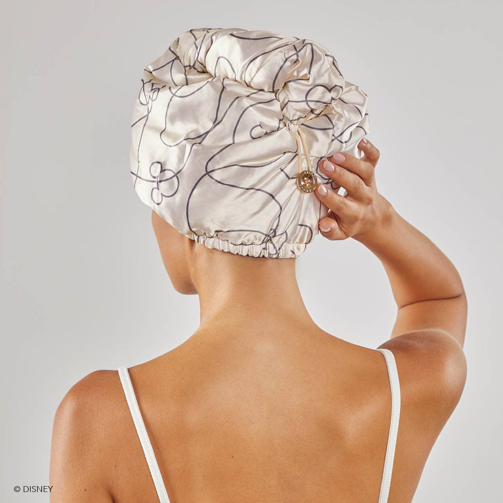 Kitsch & Mickey and Minnie Satin-Wrapped Hair Towel - BFF Here