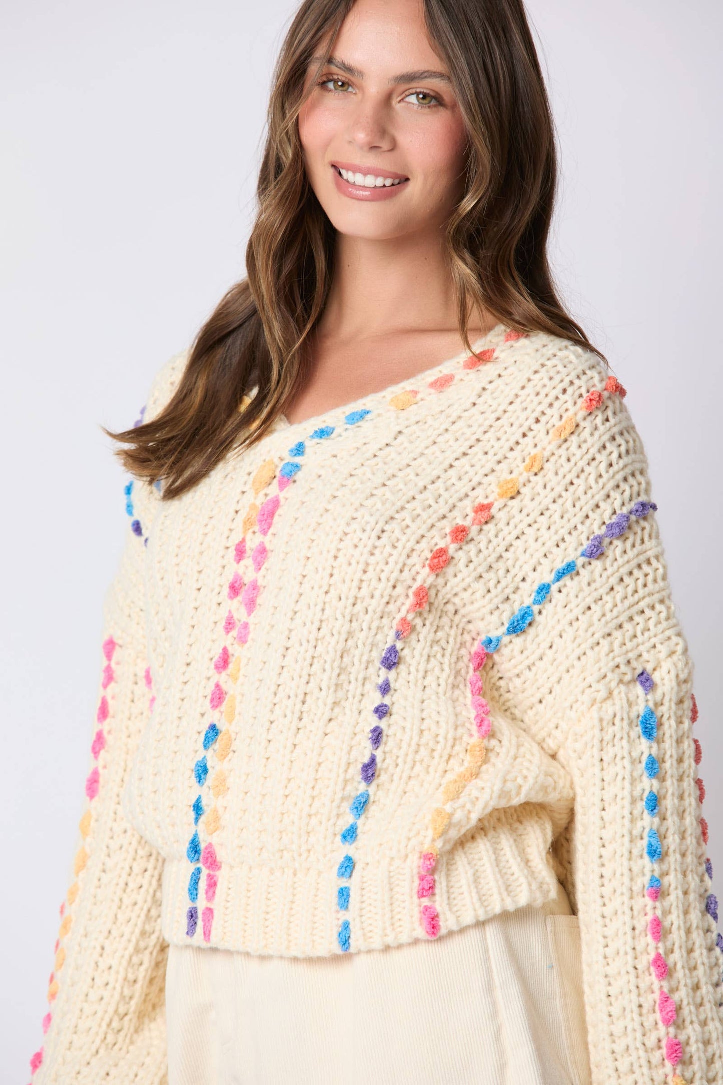 Confetti Dreams Knit Sweater / Choice of Color (Pink ETA Mid November)