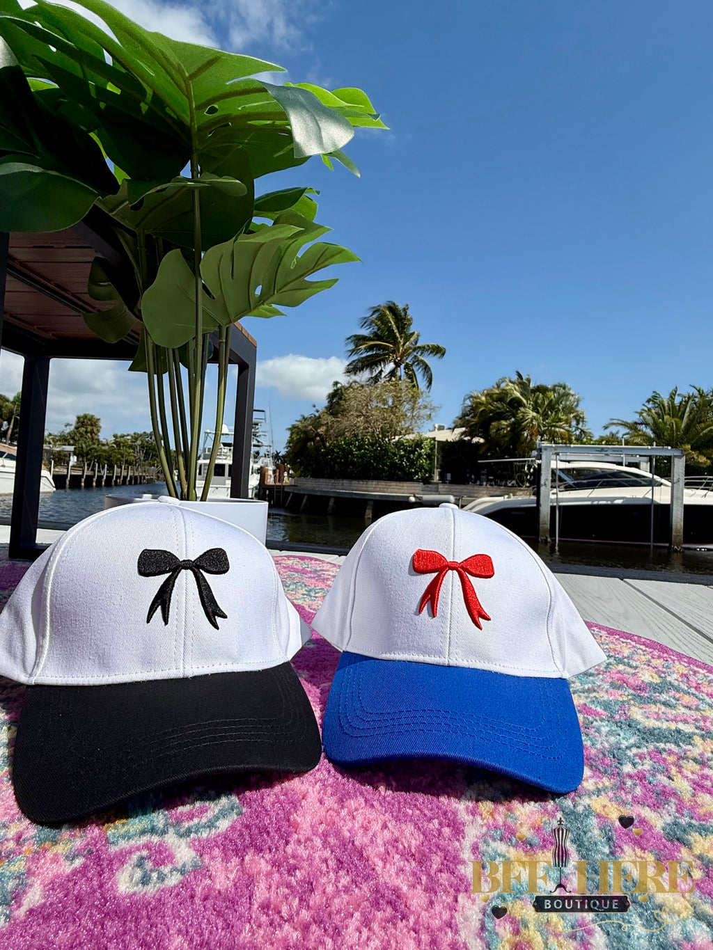 Mila Bow Hat / Red & Blue by Jess Lea - BFF Here