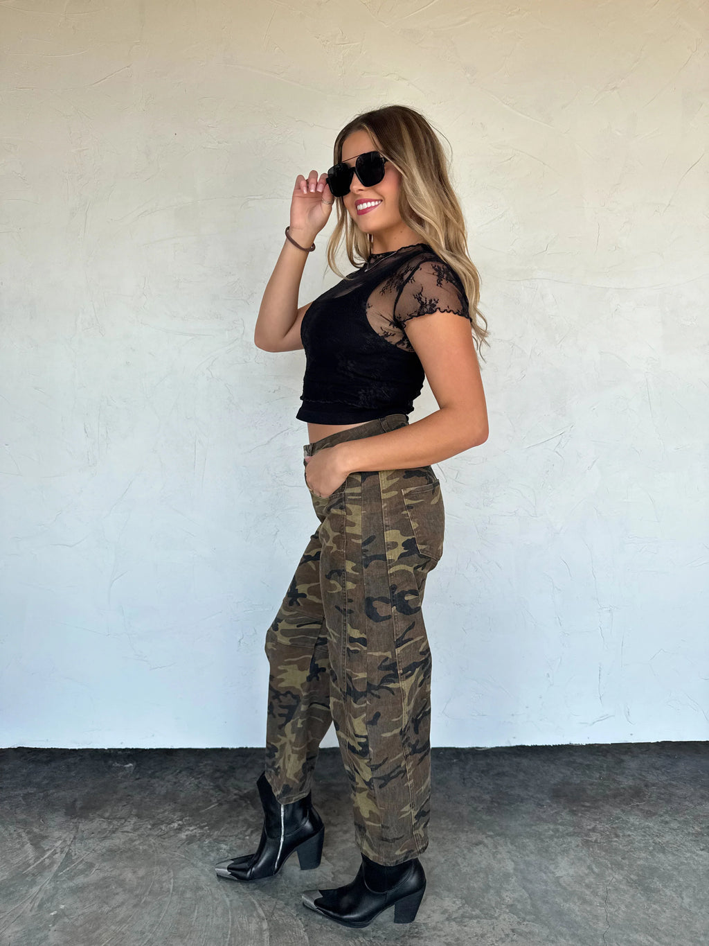 PREORDER: Bex Camo Barrel Jeans by Blakeley (ETA: Early November) - BFF Here