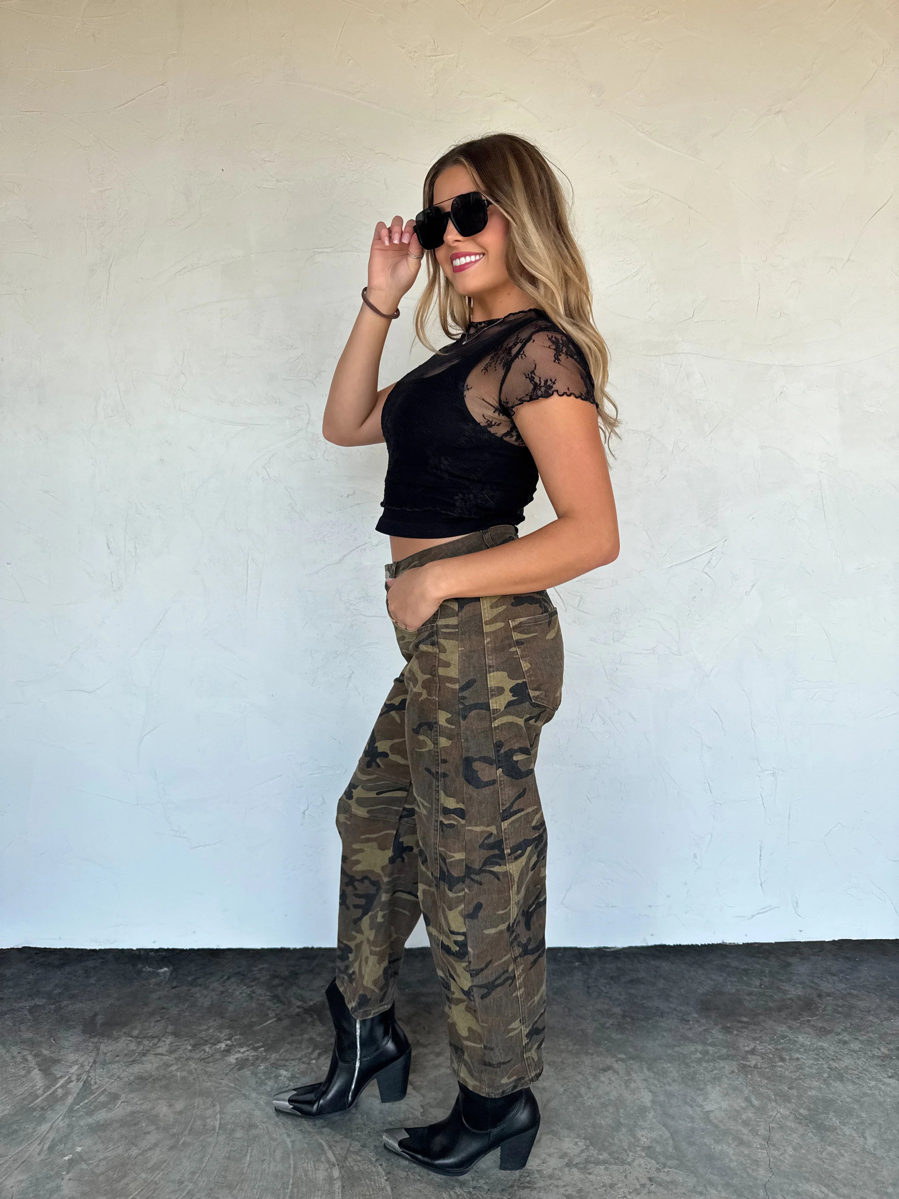 PREORDER: Bex Camo Barrel Jeans by Blakeley (ETA: Early November) - BFF Here