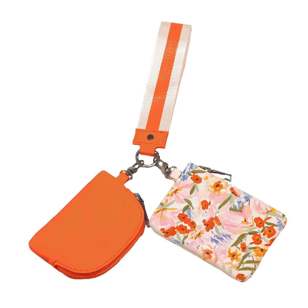Summer Spritz Dual Pouch Wristlet by Pretty Simple / Choice of Color - BFF Here
