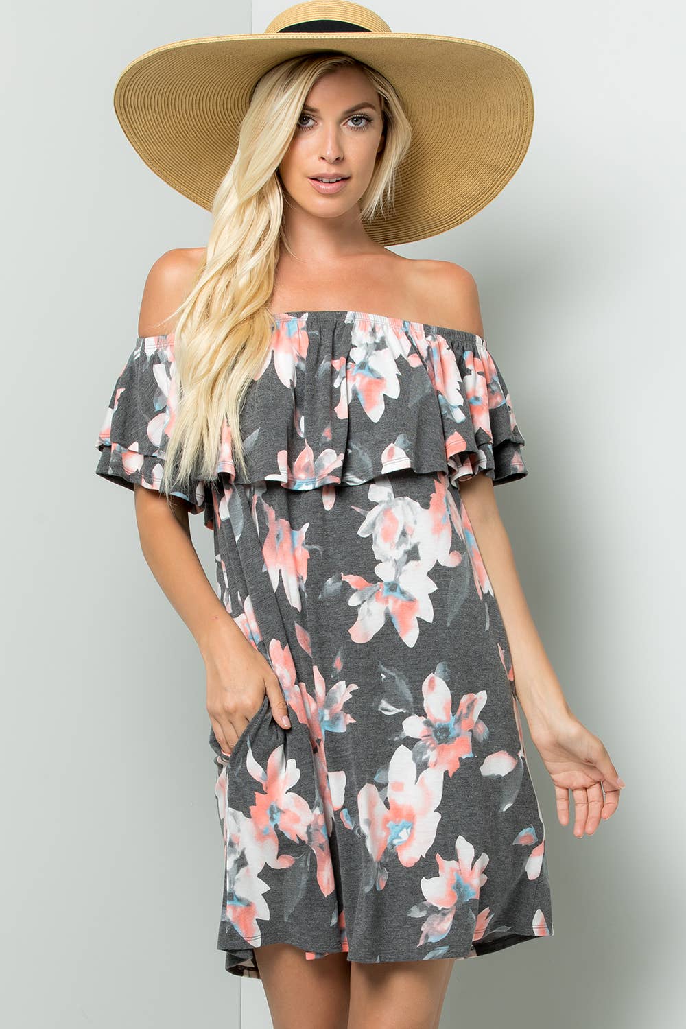 Petal Whispers Off-Shoulder Dress - BFF Here