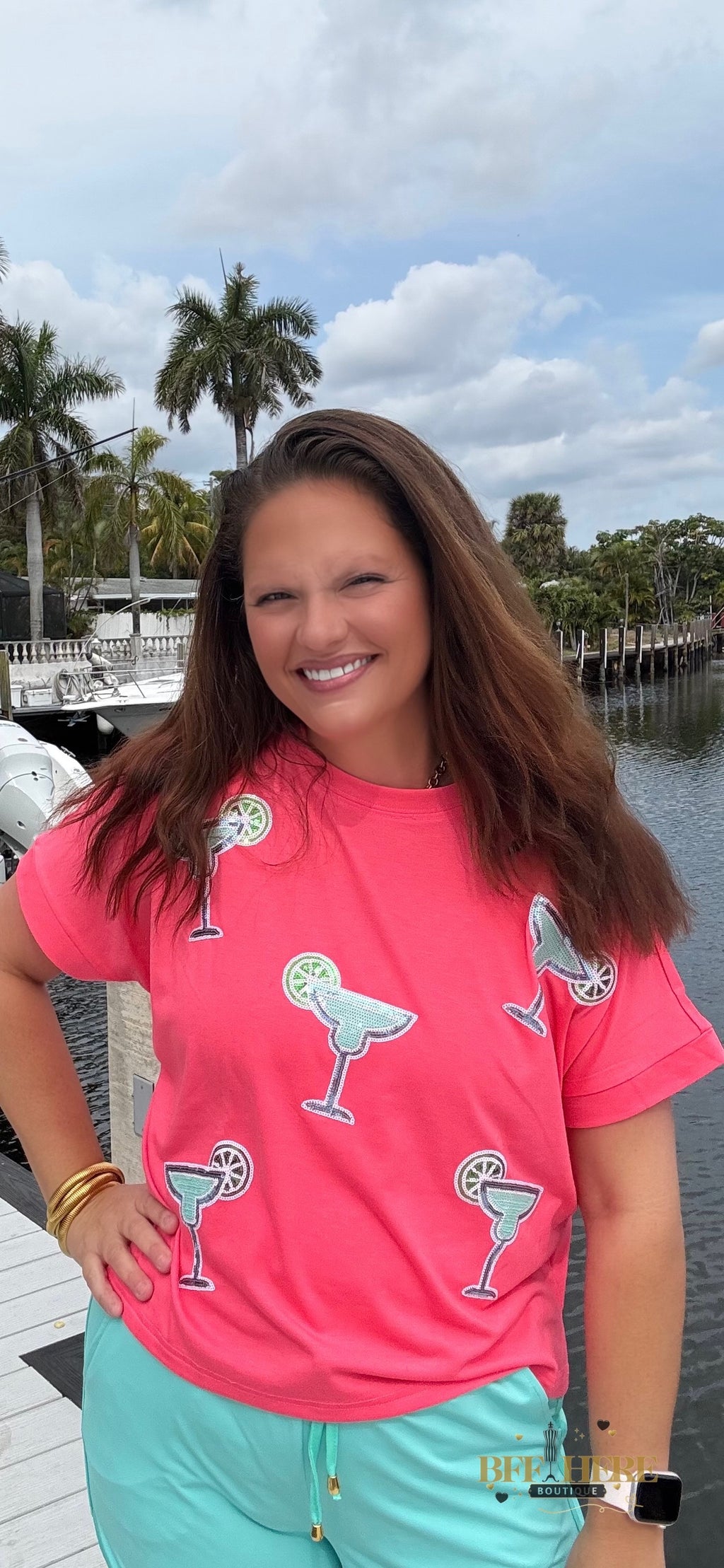 Margaritaville Sequin Patch Top by Jess Lea - BFF Here