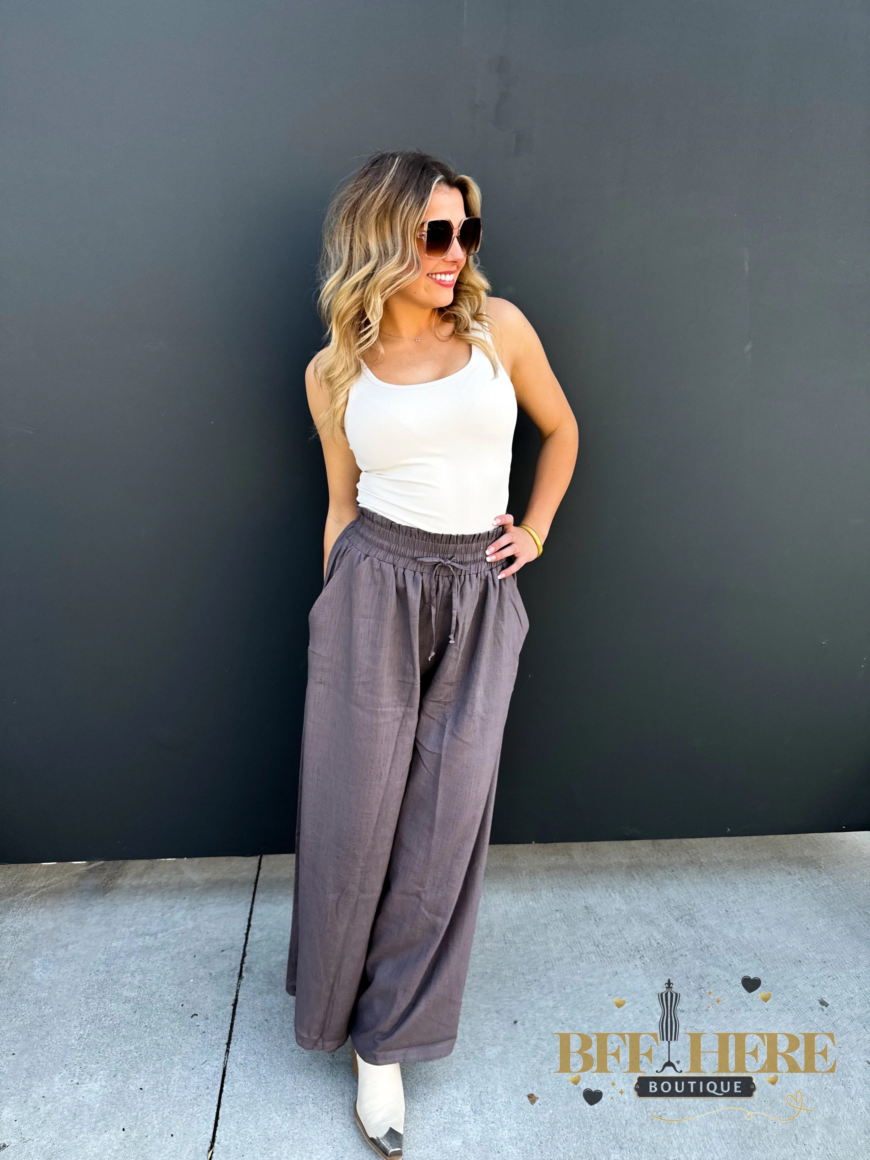 Johanna Linen Pants / Choice of Color by Blakeley - BFF Here