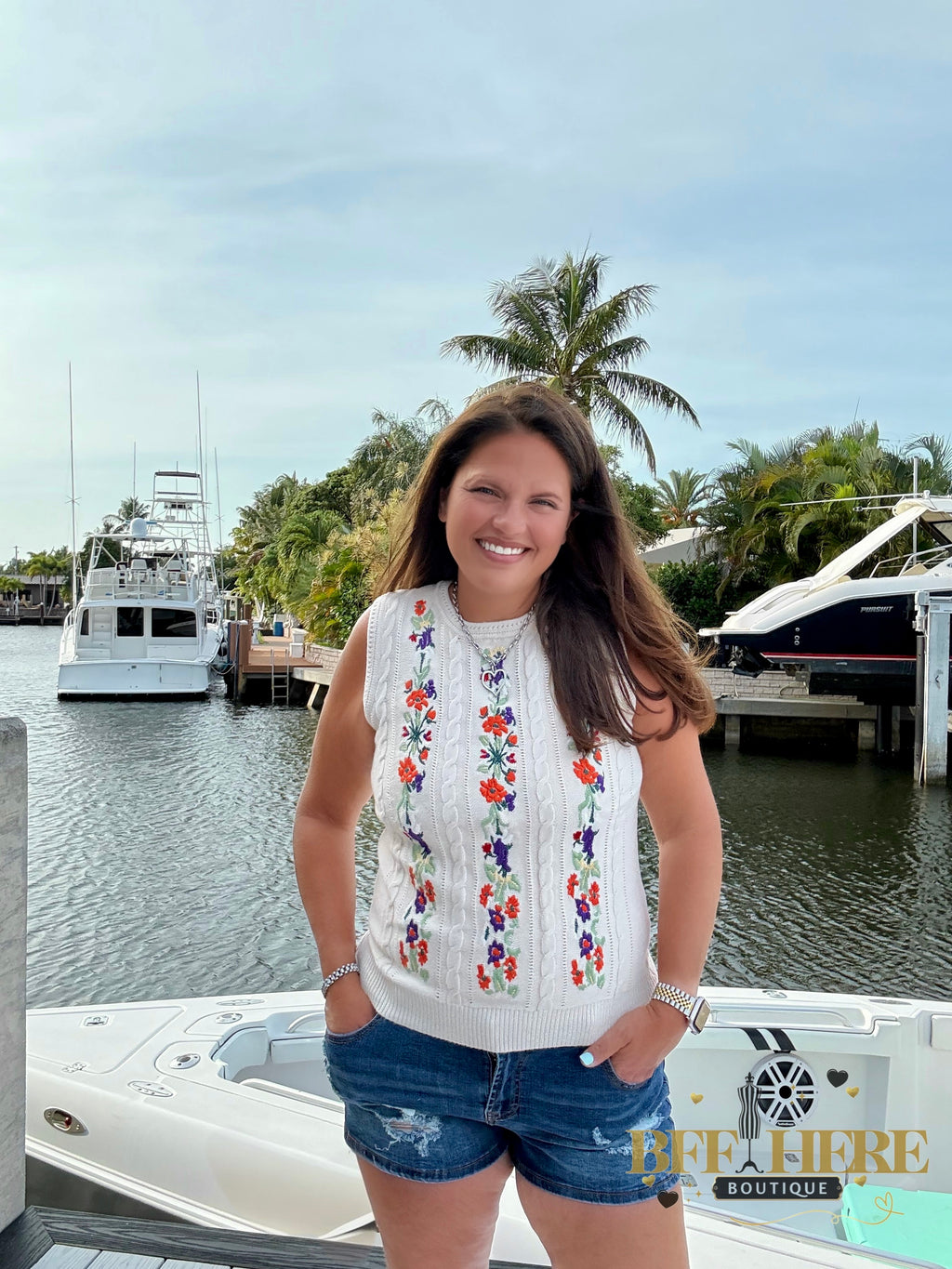 Wildflower Knit Sweater Tank - BFF Here