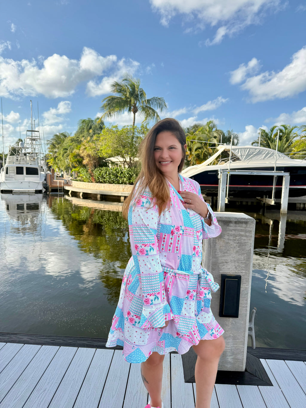 Almost Ready Ribbed Robe by Jess Lea / Pink Heirloom Patchwork - BFF Here
