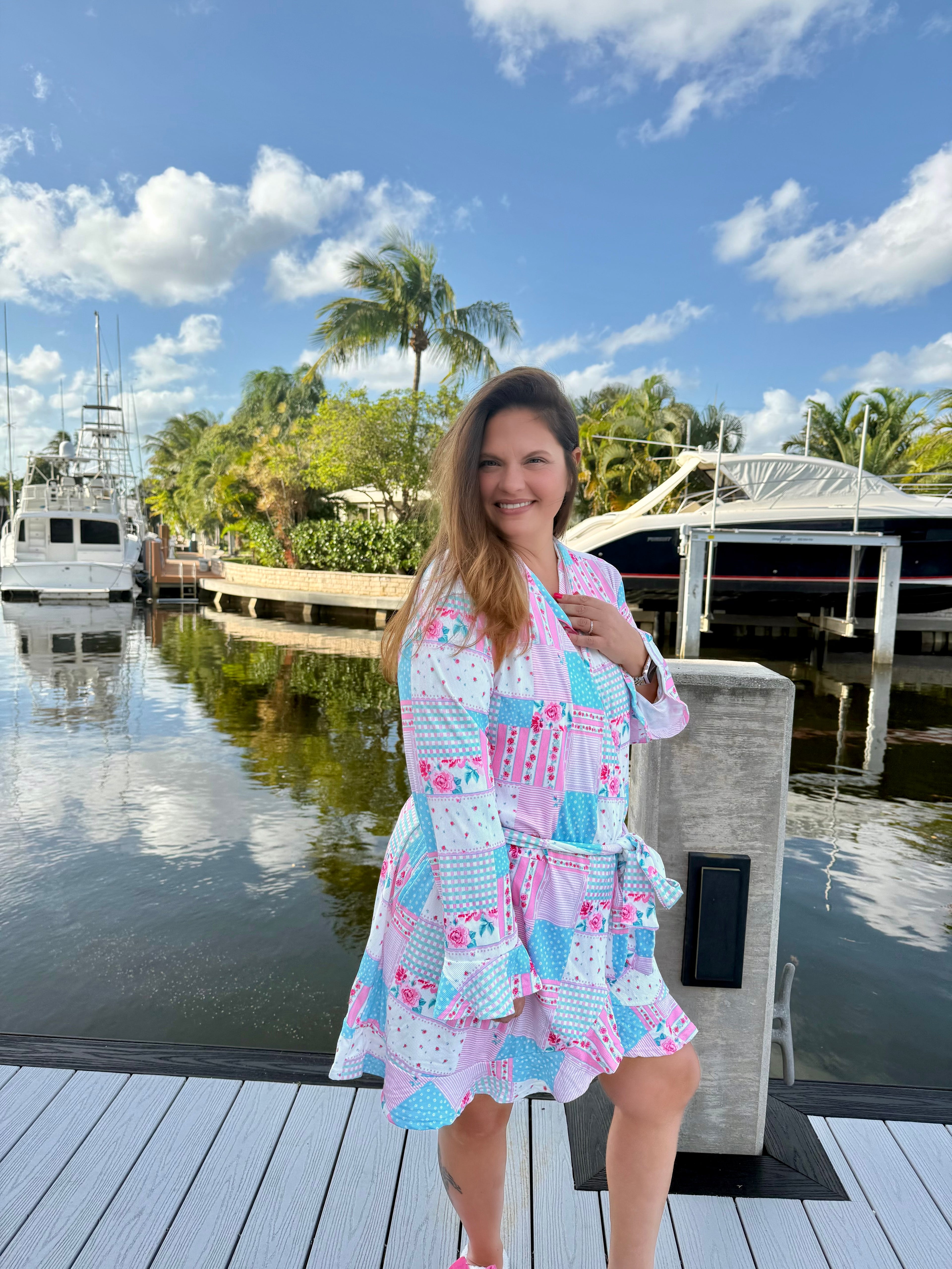Almost Ready Ribbed Robe by Jess Lea / Pink Heirloom Patchwork - BFF Here