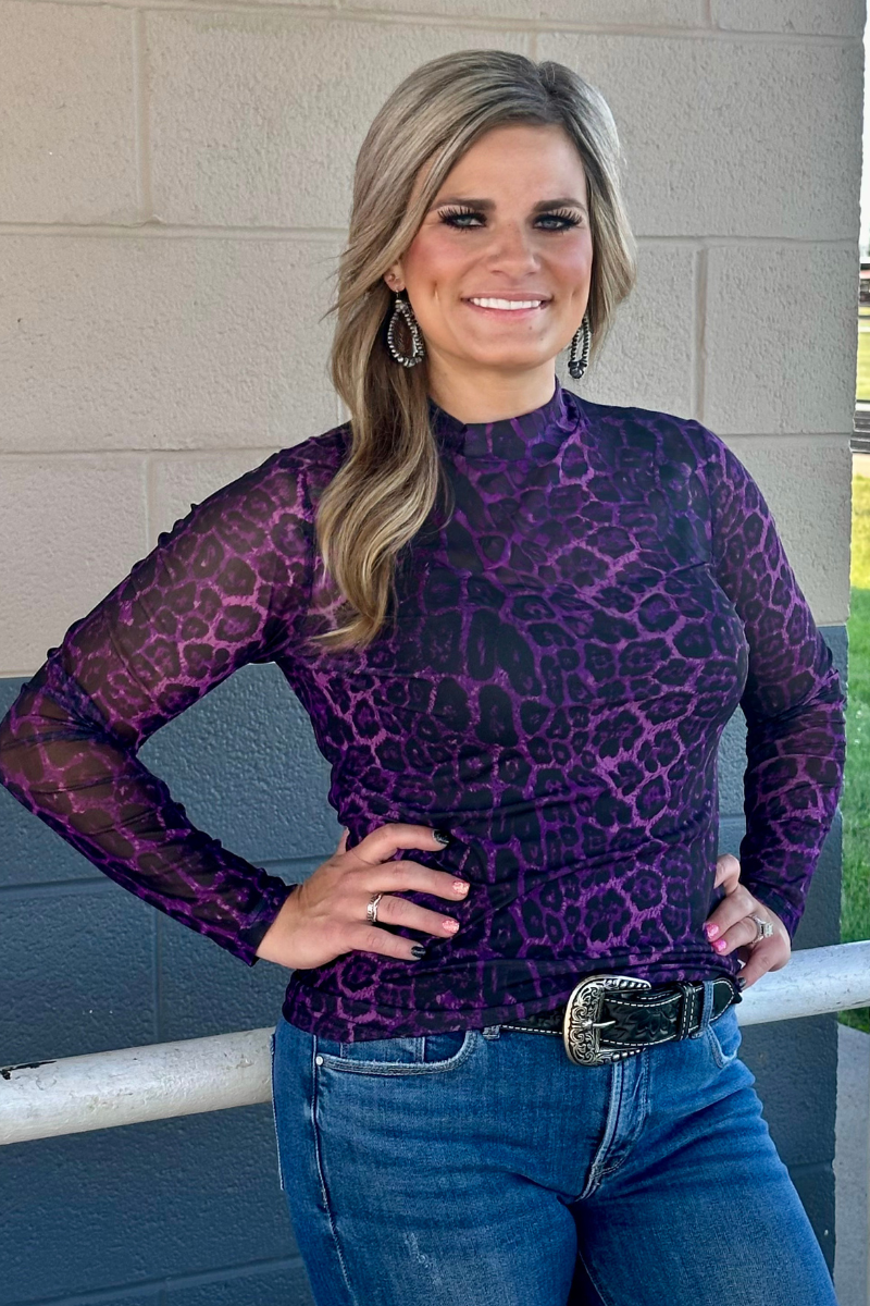 Sideline Spirit Purple Mesh Top by Sterling Kreek - BFF Here