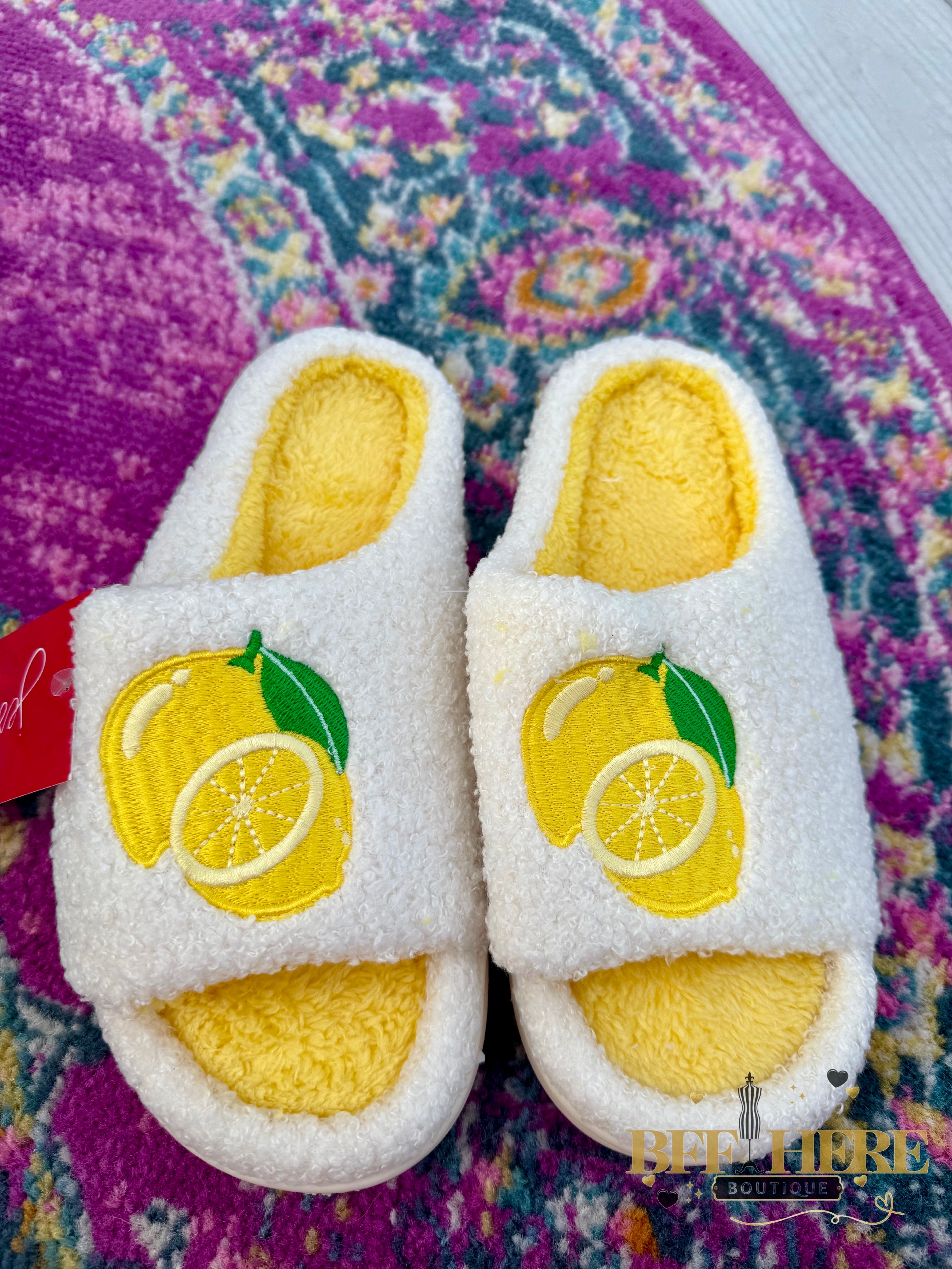Lemon Drop Slippers by Jess Lea - BFF Here